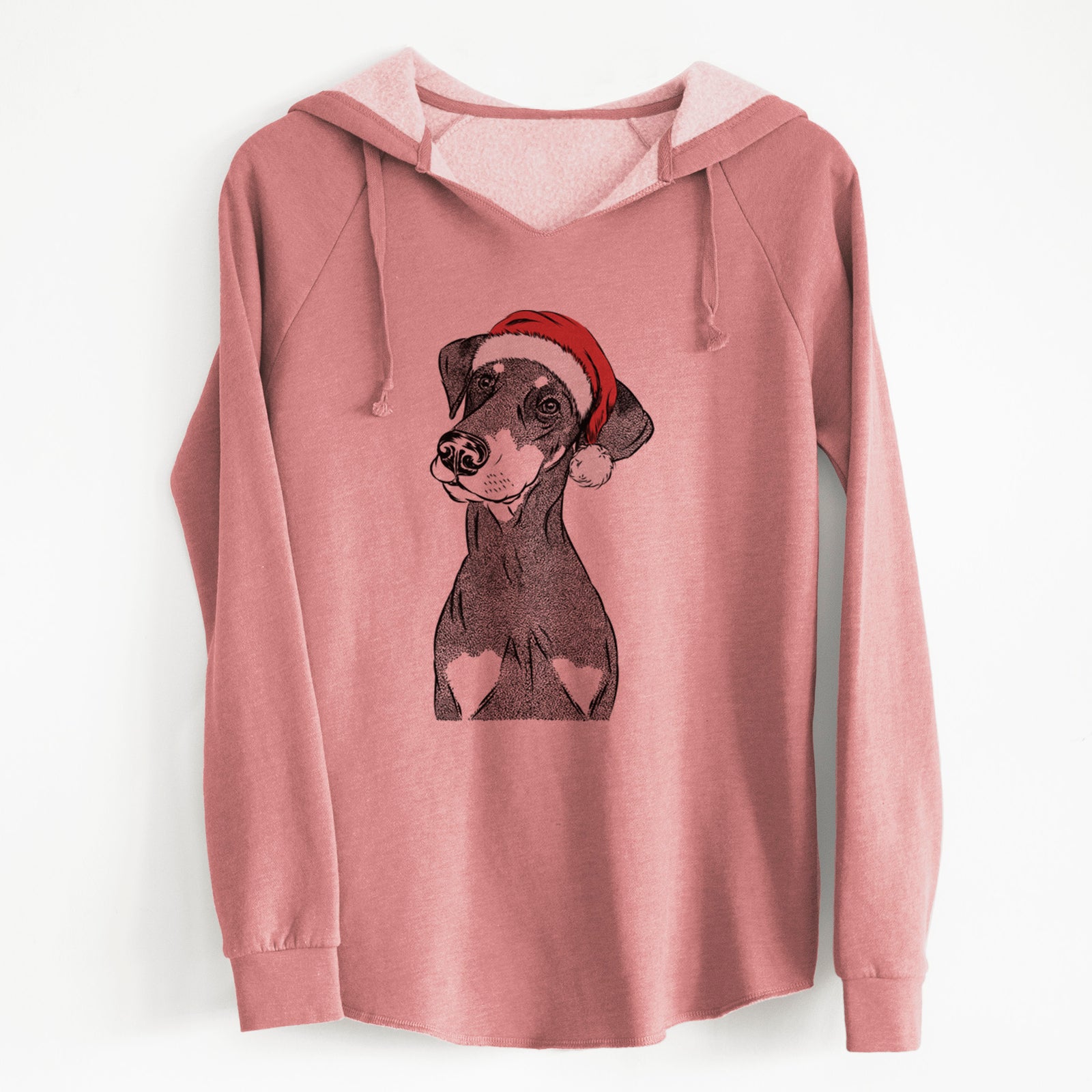 Santa Iroh the Doberman Pinscher - Cali Wave Hooded Sweatshirt