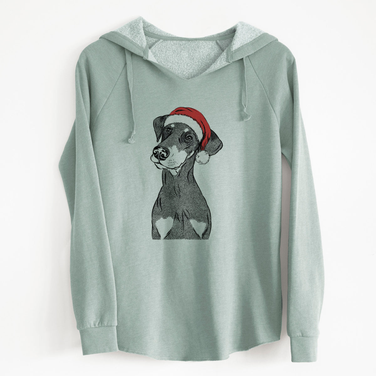 Santa Iroh the Doberman Pinscher - Cali Wave Hooded Sweatshirt