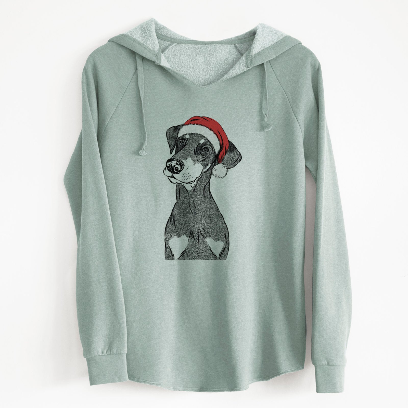 Santa Iroh the Doberman Pinscher - Cali Wave Hooded Sweatshirt