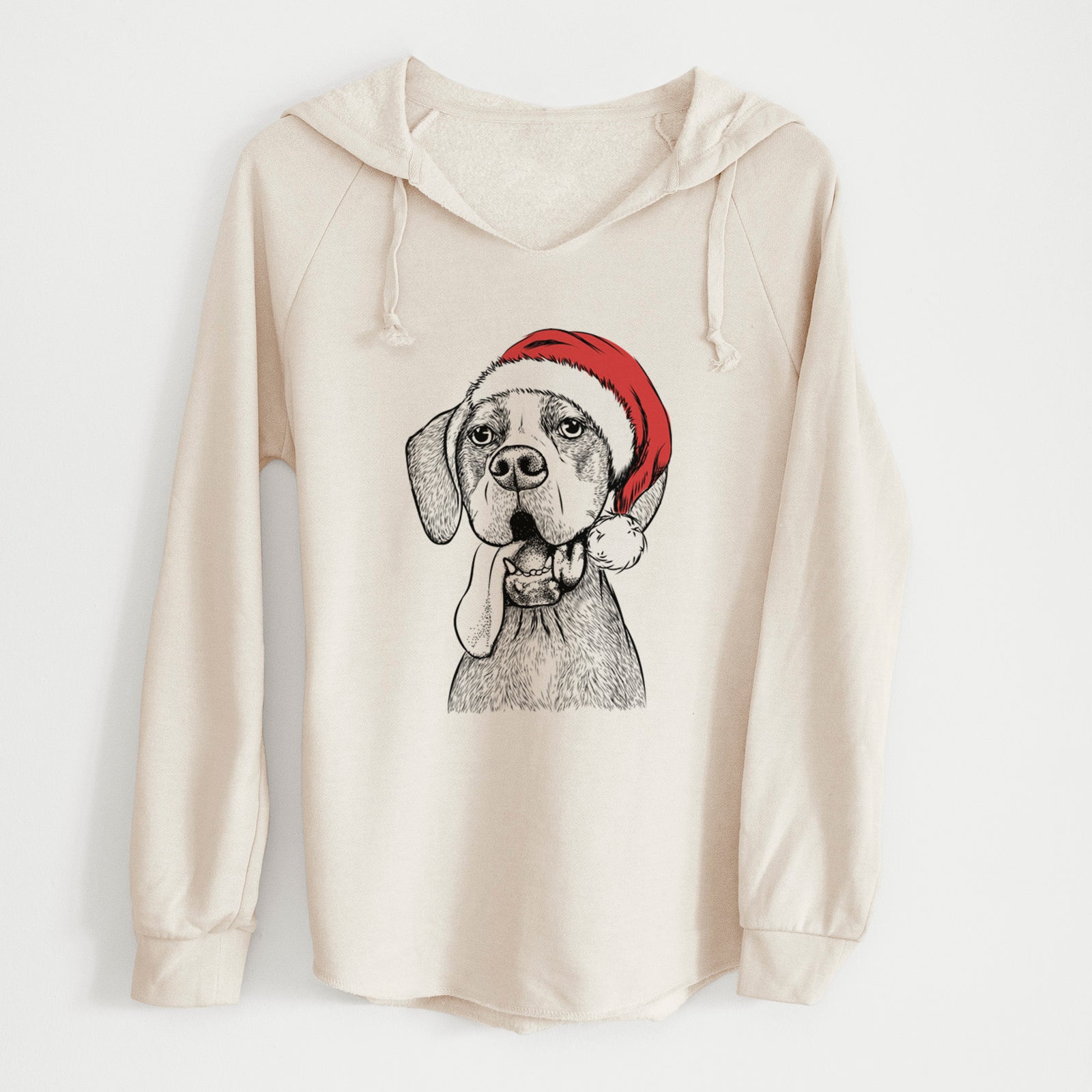 Santa Irwin the English Pointer - Cali Wave Hooded Sweatshirt