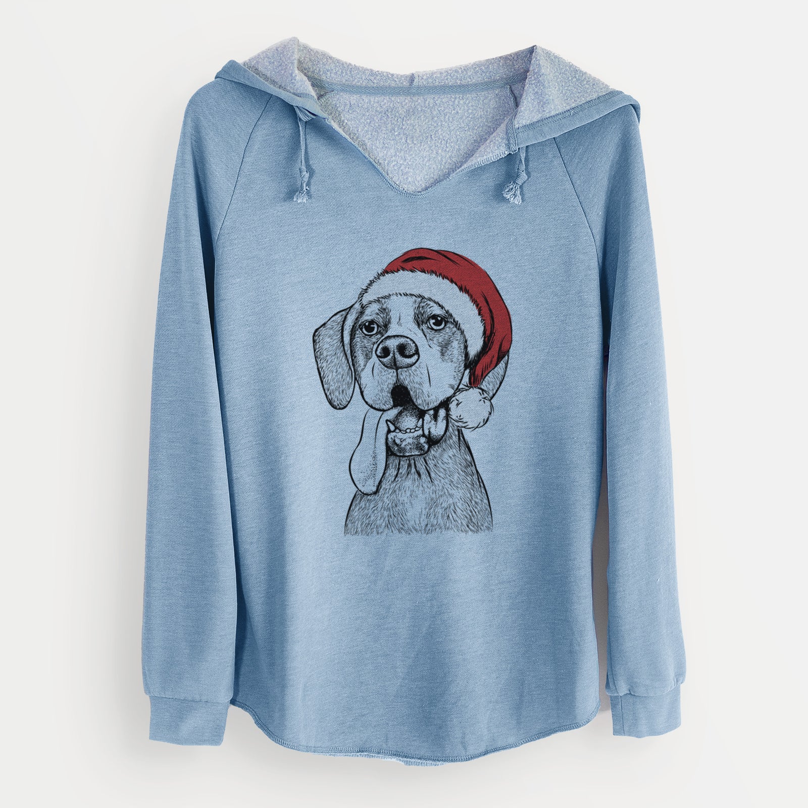 Santa Irwin the English Pointer - Cali Wave Hooded Sweatshirt