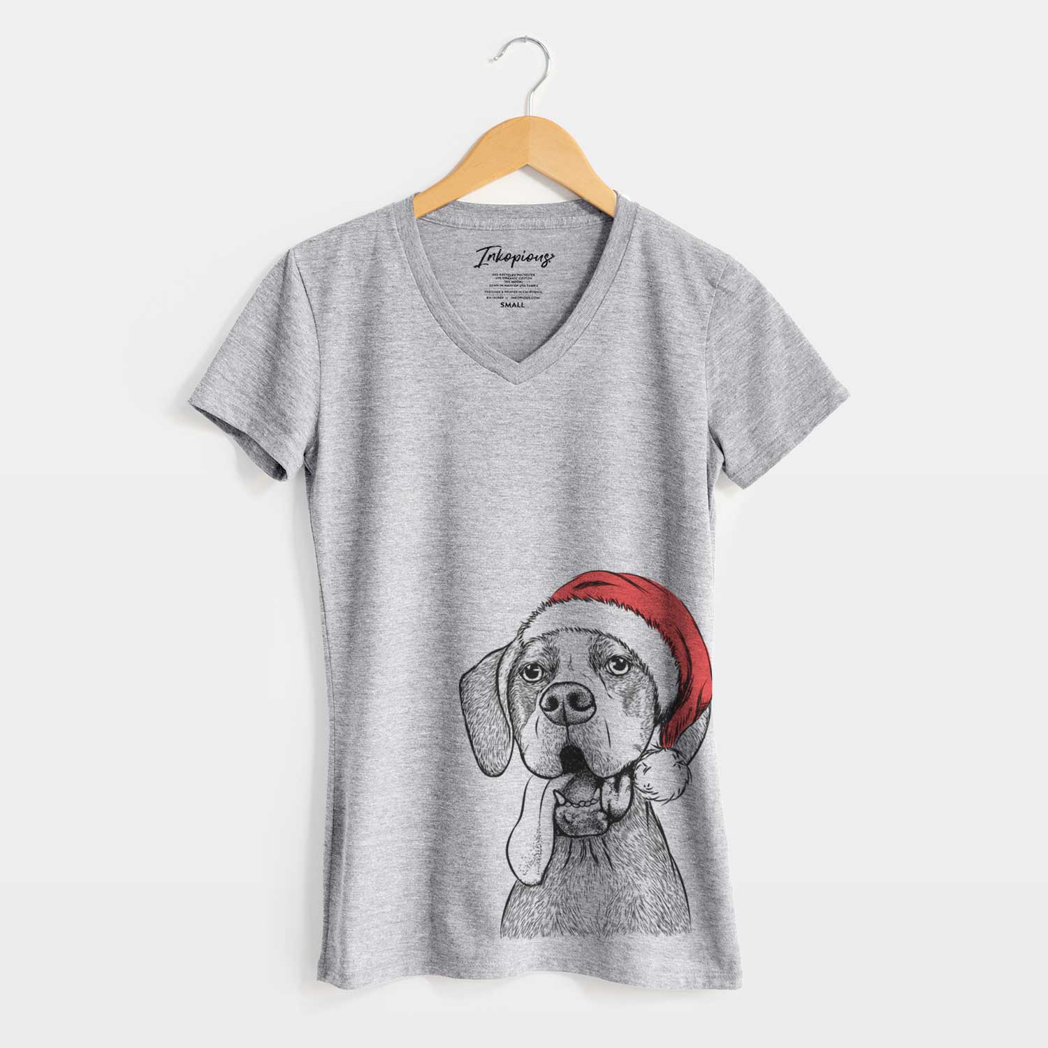 Santa Irwin the English Pointer - Women's V-neck Shirt