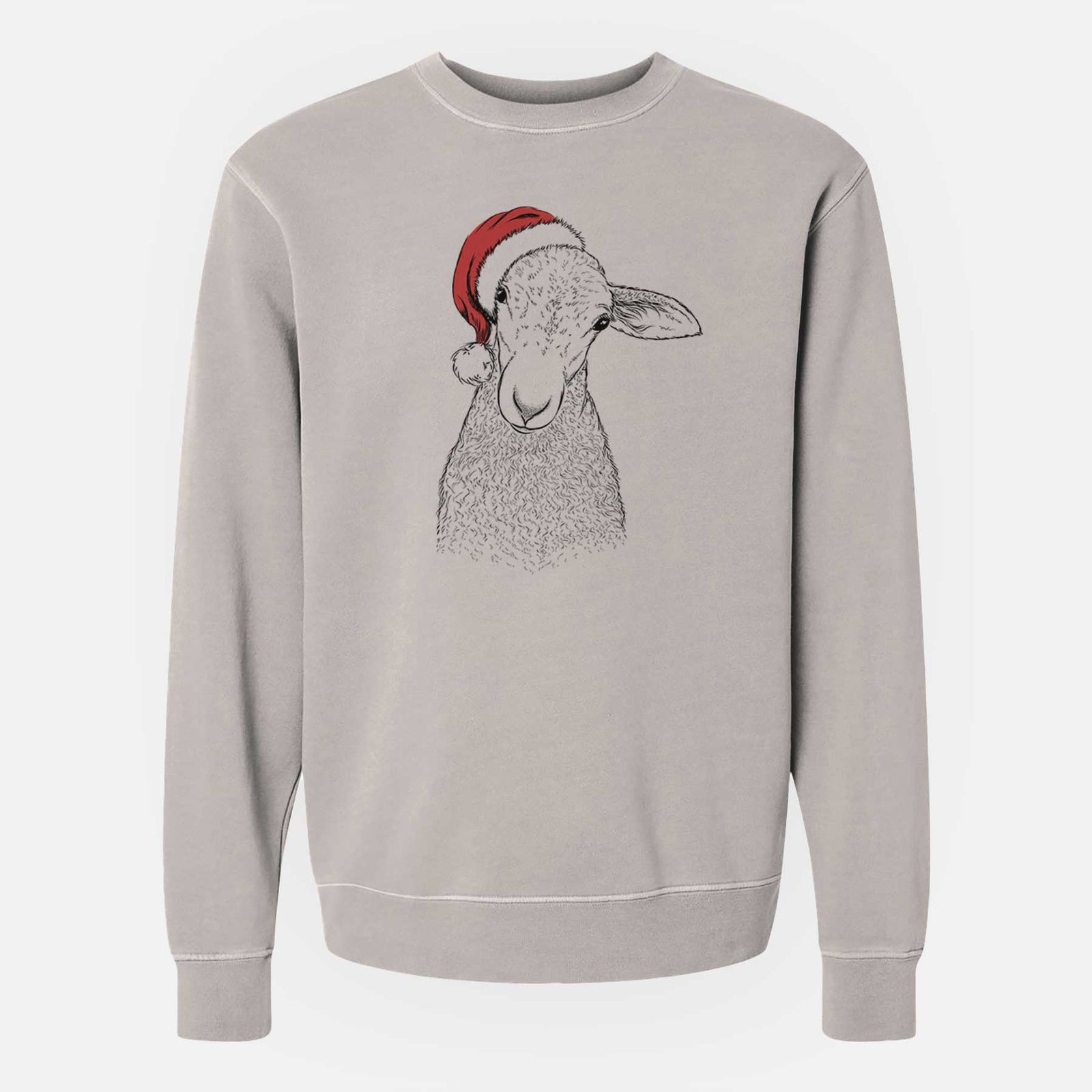 Santa Ivy the Lamb - Unisex Pigment Dyed Crew Sweatshirt