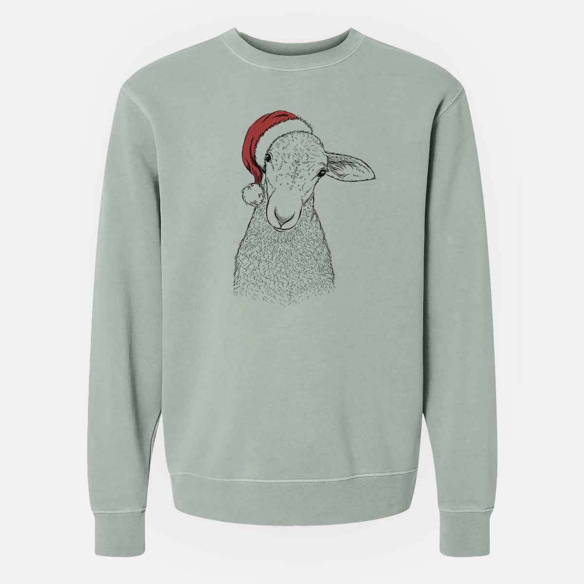 Santa Ivy the Lamb - Unisex Pigment Dyed Crew Sweatshirt