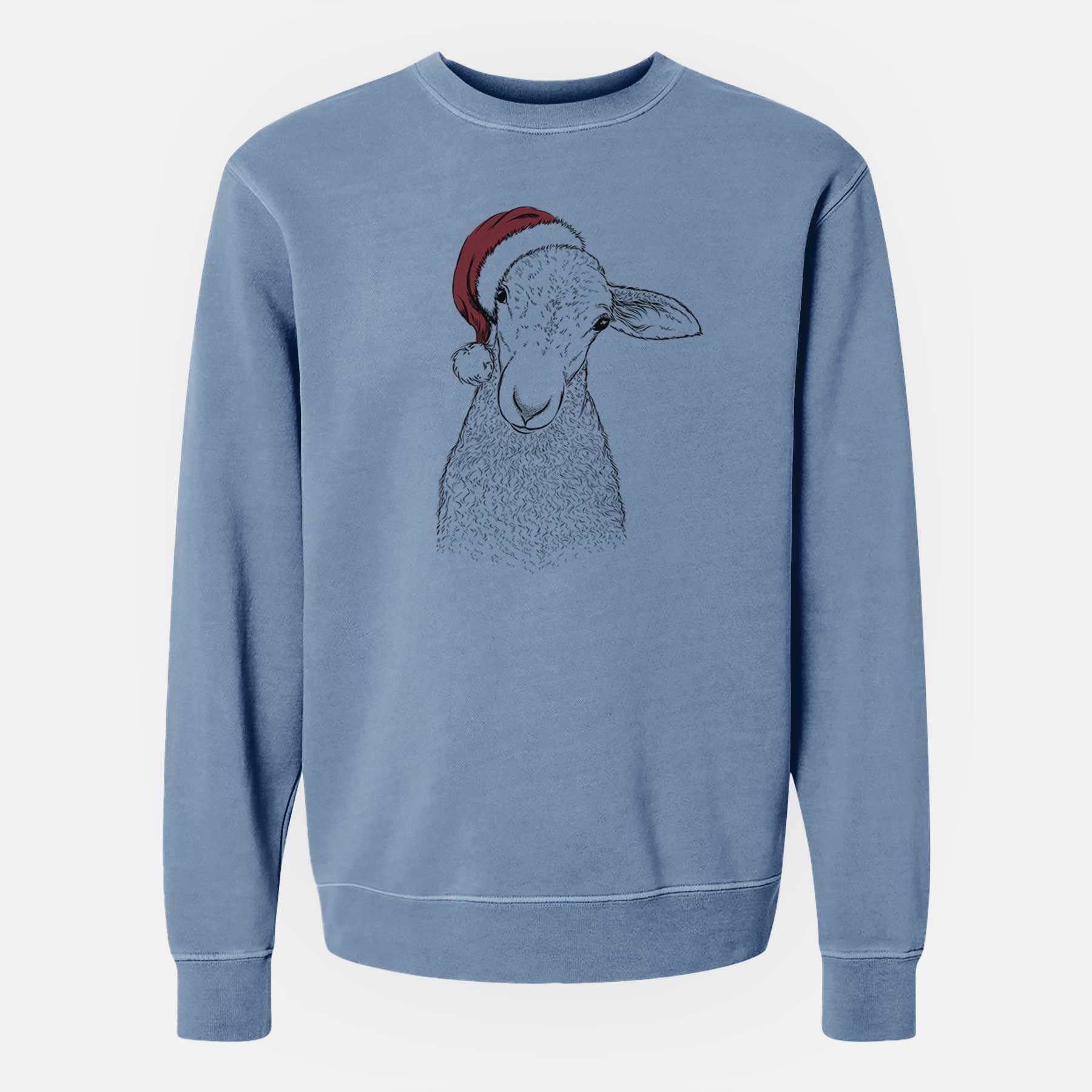 Santa Ivy the Lamb - Unisex Pigment Dyed Crew Sweatshirt