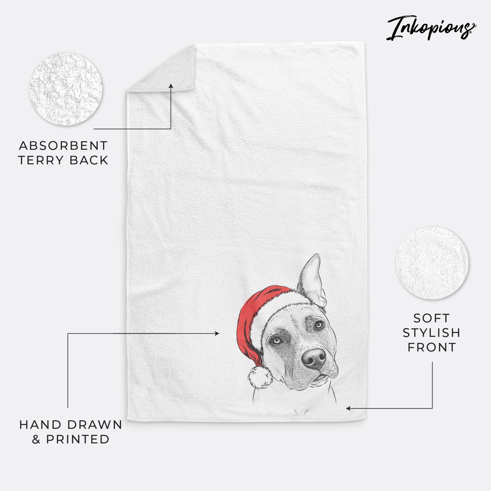 Ivy the Pitbull Mix Decorative Hand Towel