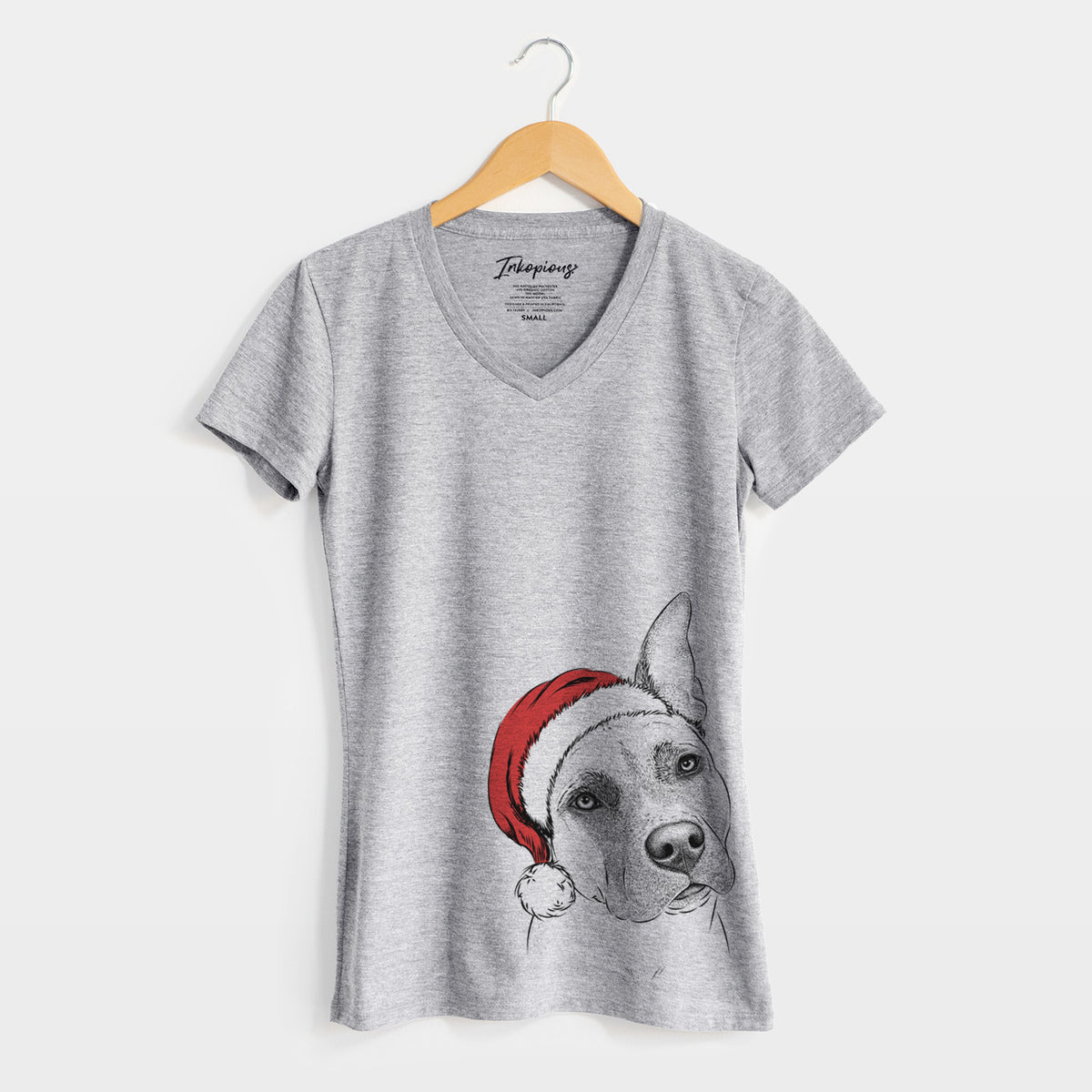 Santa Ivy the Pitbull Mix - Women's Perfect V-neck Shirt