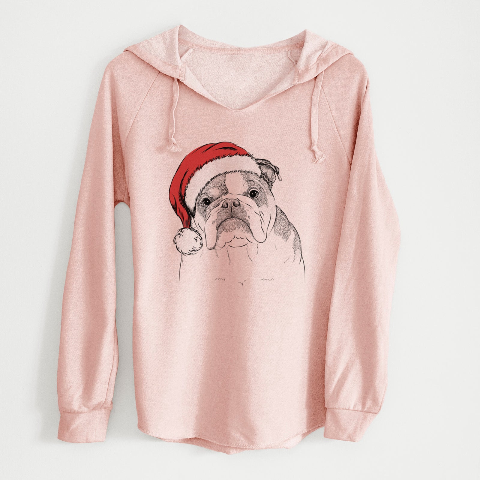 Santa Jack the English Bulldog - Cali Wave Hooded Sweatshirt