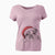 Santa Jack the English Bulldog - Women's Perfect V-neck Shirt