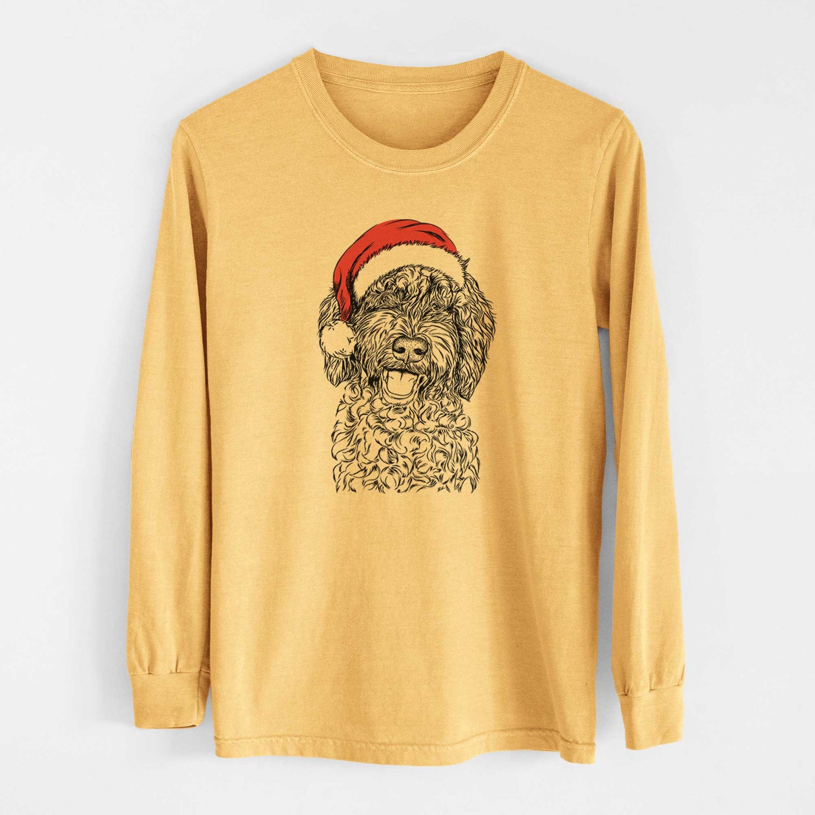 Santa Jack the Chocolate Labradoodle - Heavyweight 100% Cotton Long Sleeve