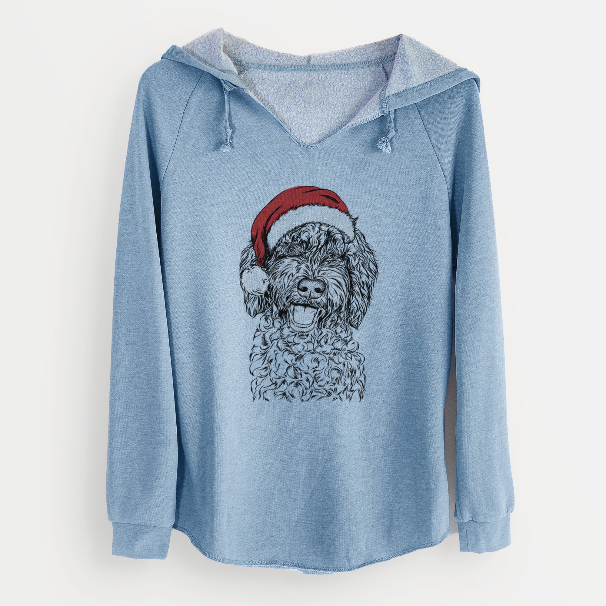 Santa Jack the Chocolate Labradoodle - Cali Wave Hooded Sweatshirt