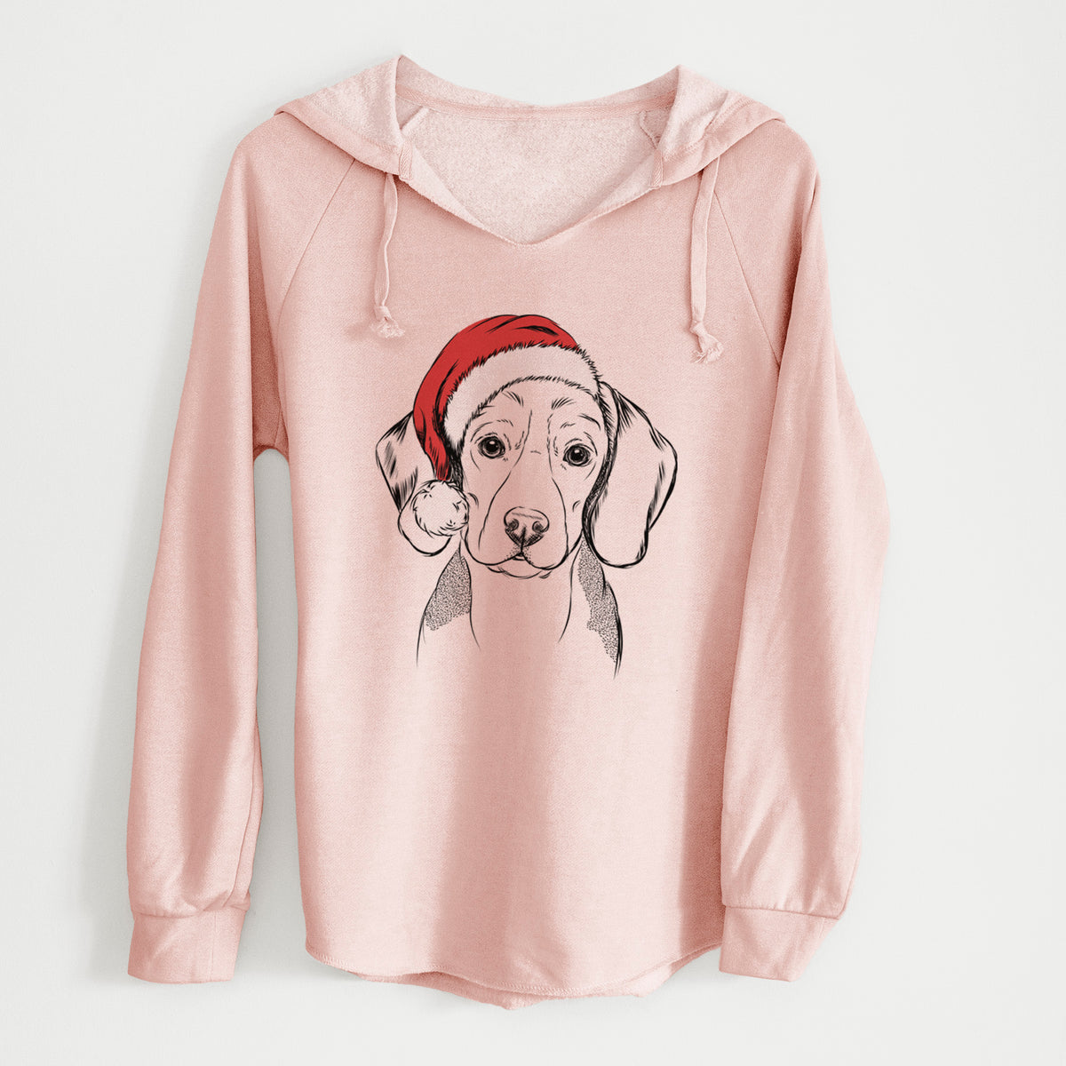 Santa Jake the Beagle - Cali Wave Hooded Sweatshirt