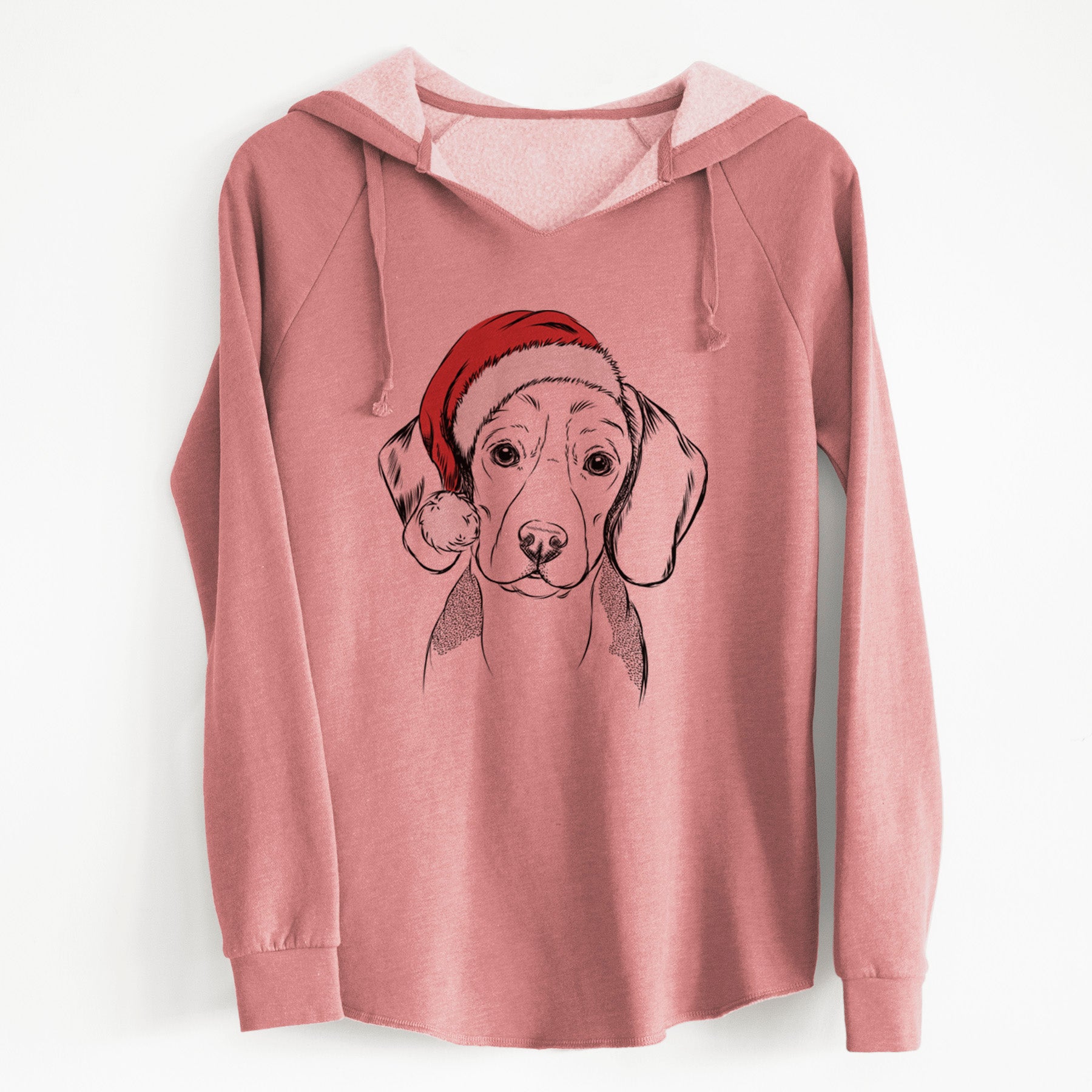 Santa Jake the Beagle - Cali Wave Hooded Sweatshirt