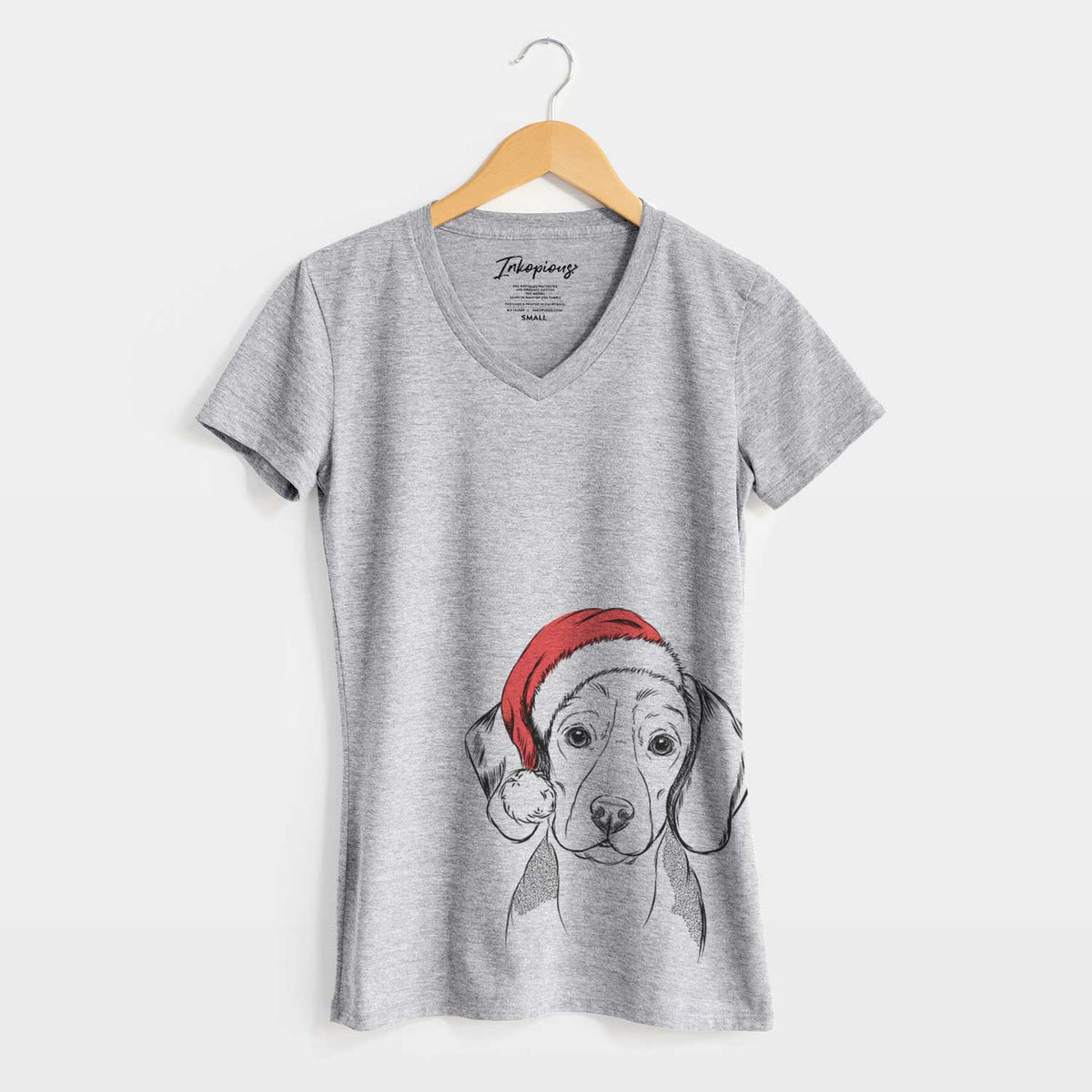 Santa Jake the Beagle - Women's V-neck Shirt