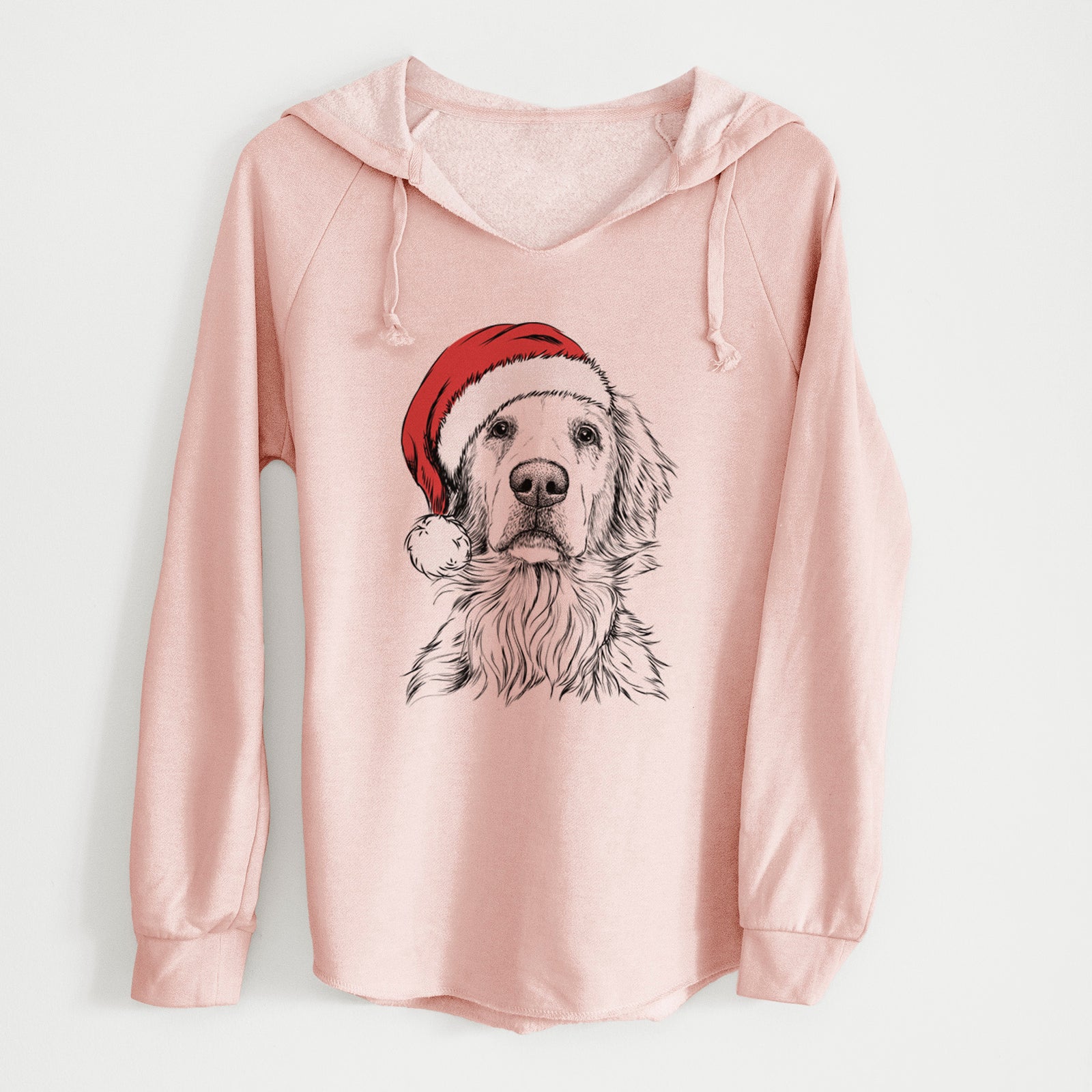 Santa Jake aroni the Golden Retriever - Cali Wave Hooded Sweatshirt