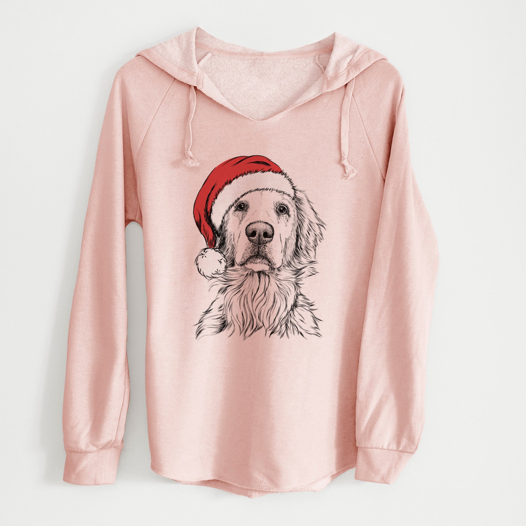 Santa Jake aroni the Golden Retriever - Cali Wave Hooded Sweatshirt