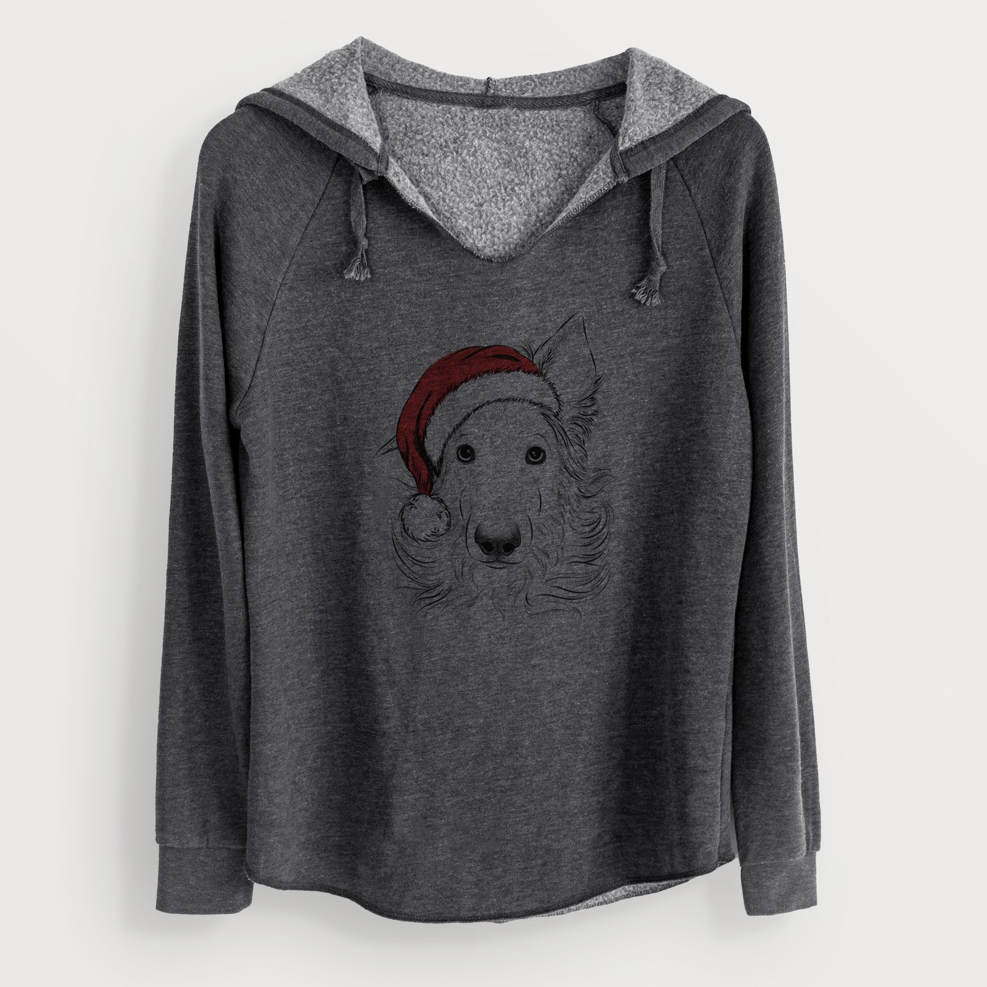 Santa Jasha the Borzoi - Cali Wave Hooded Sweatshirt