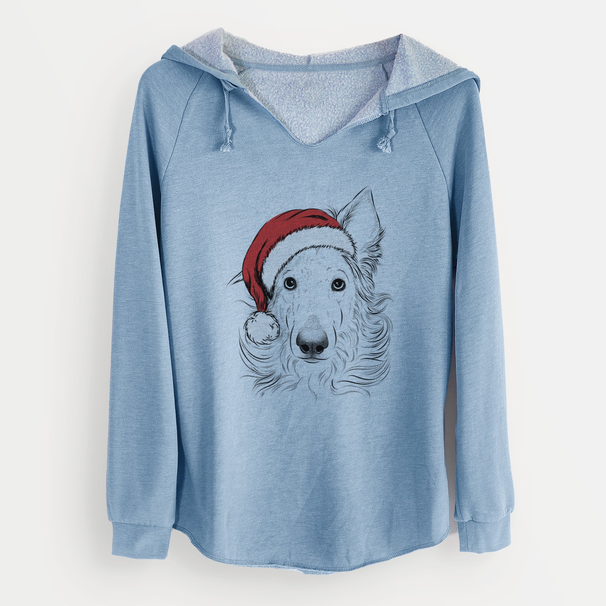 Santa Jasha the Borzoi - Cali Wave Hooded Sweatshirt