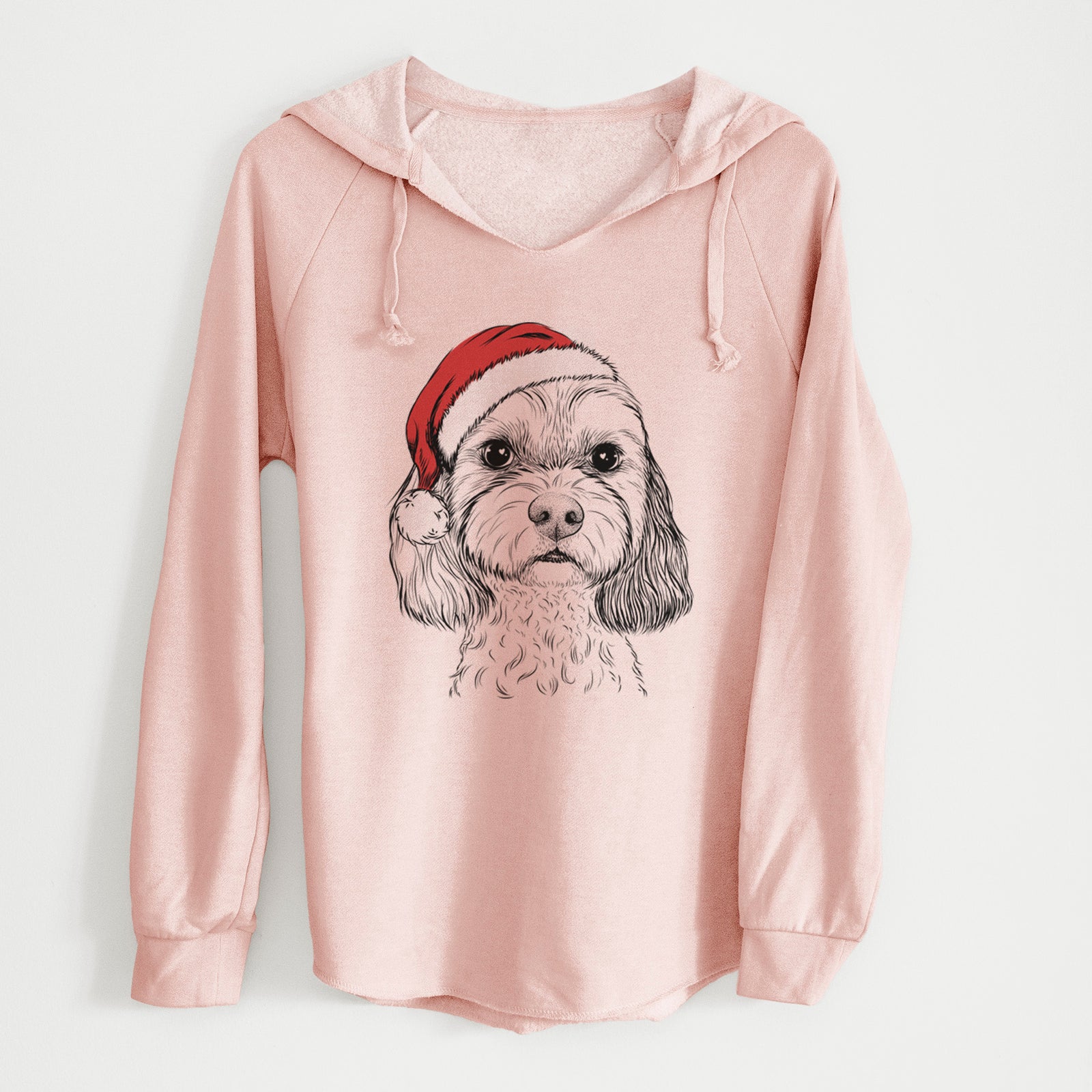 Santa Jasper Diggins the Cavapoo - Cali Wave Hooded Sweatshirt