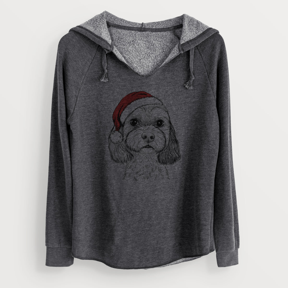 Santa Jasper Diggins the Cavapoo - Cali Wave Hooded Sweatshirt
