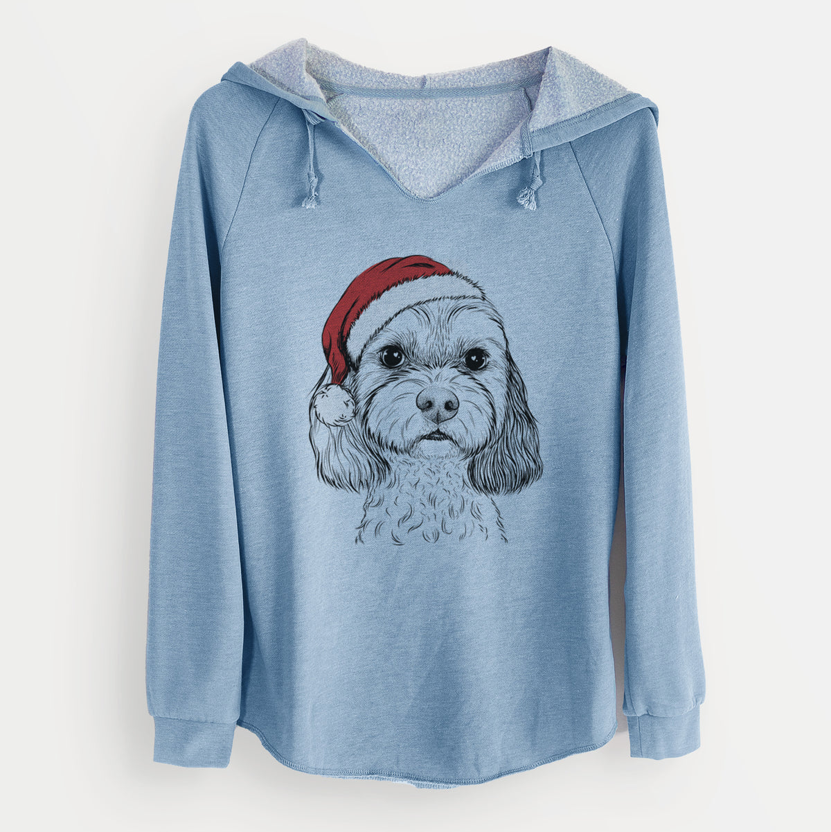 Santa Jasper Diggins the Cavapoo - Cali Wave Hooded Sweatshirt