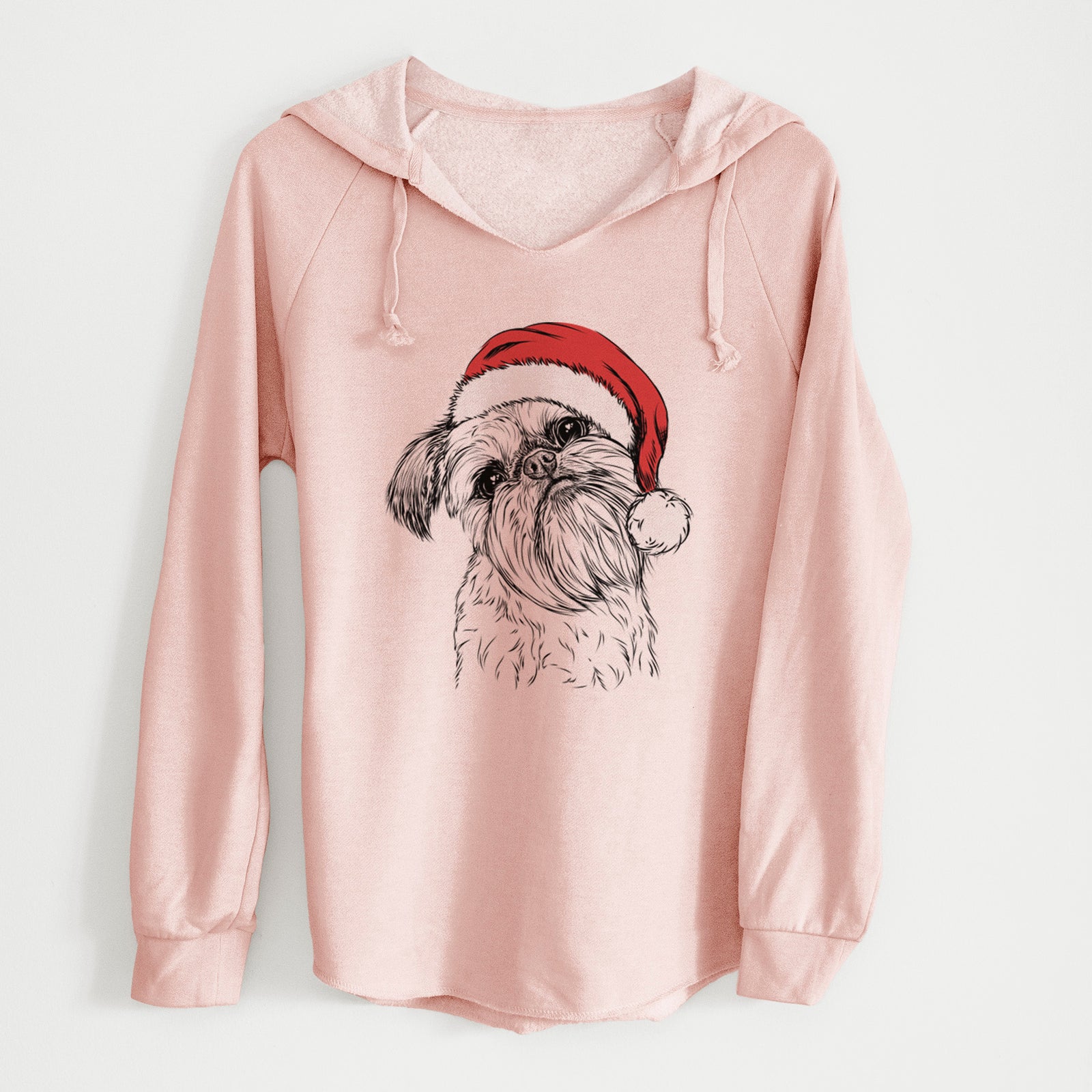 Santa Jasper Joe the Brussels Griffon - Cali Wave Hooded Sweatshirt