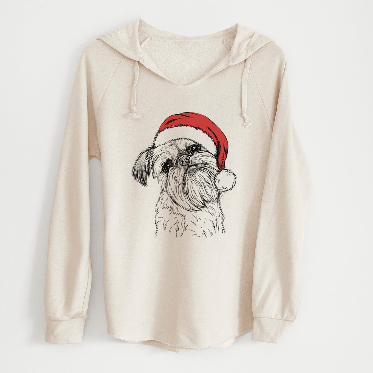 Santa Jasper Joe the Brussels Griffon - Cali Wave Hooded Sweatshirt
