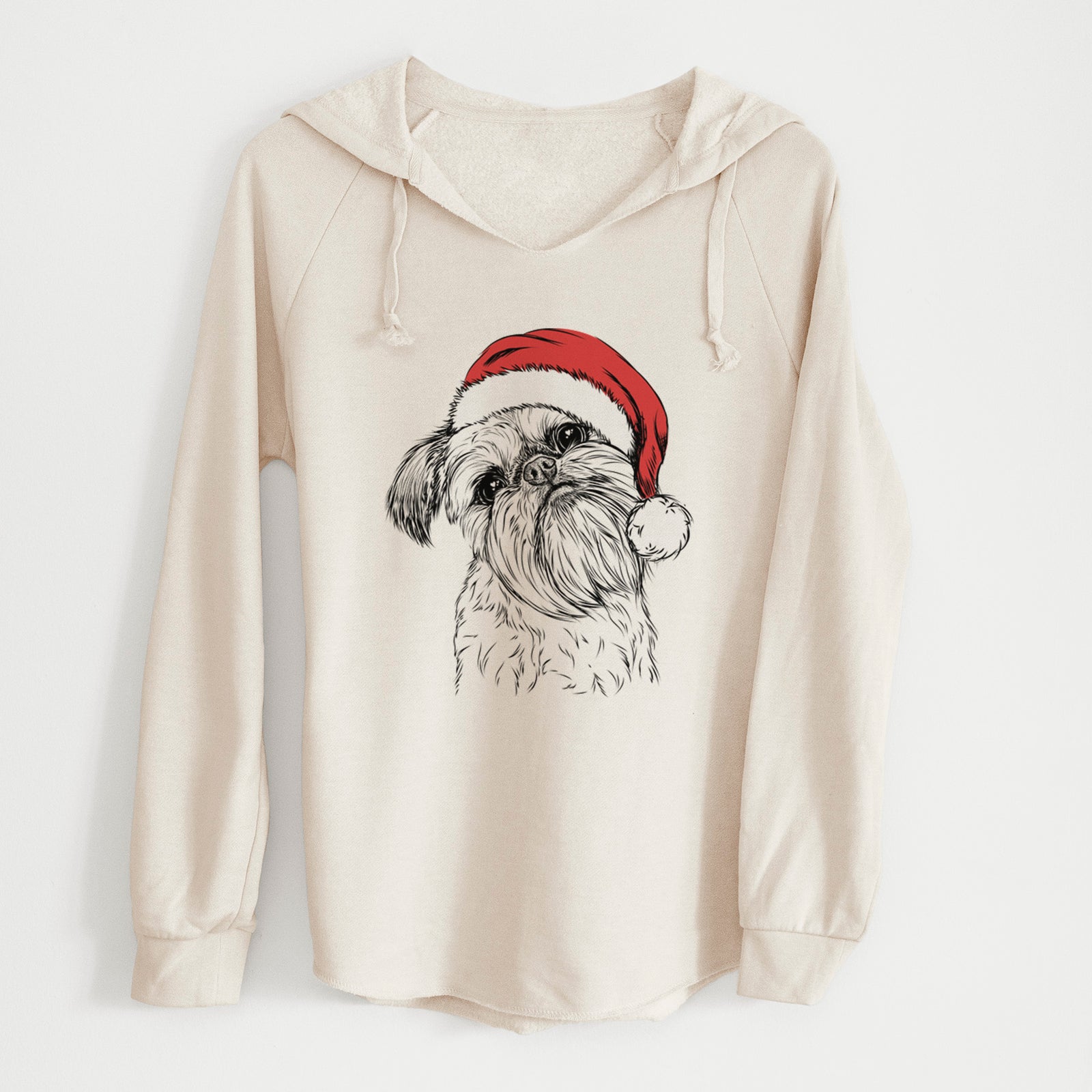 Santa Jasper Joe the Brussels Griffon - Cali Wave Hooded Sweatshirt