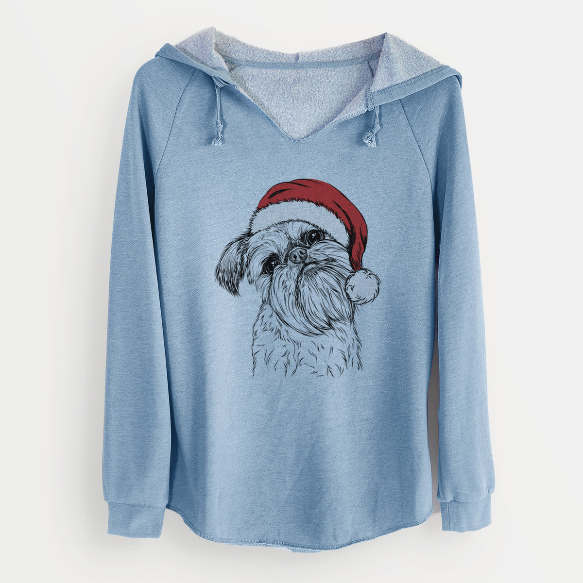 Santa Jasper Joe the Brussels Griffon - Cali Wave Hooded Sweatshirt