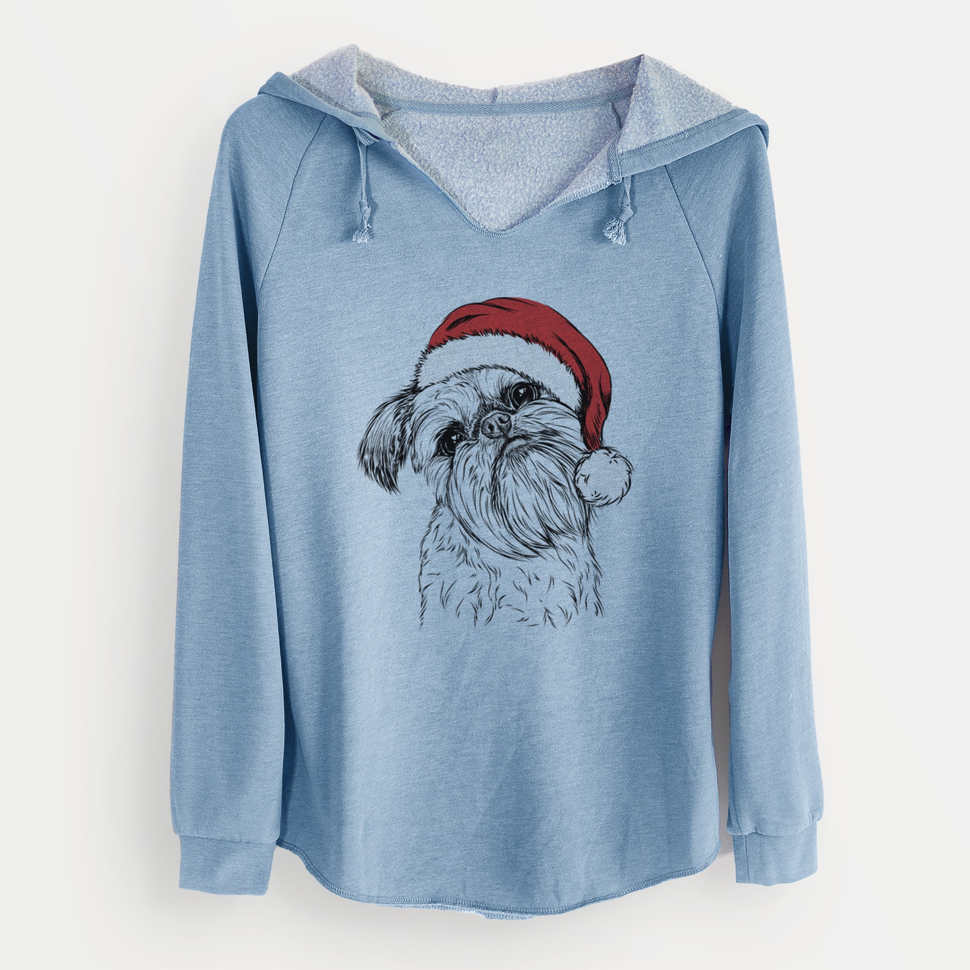 Santa Jasper Joe the Brussels Griffon - Cali Wave Hooded Sweatshirt