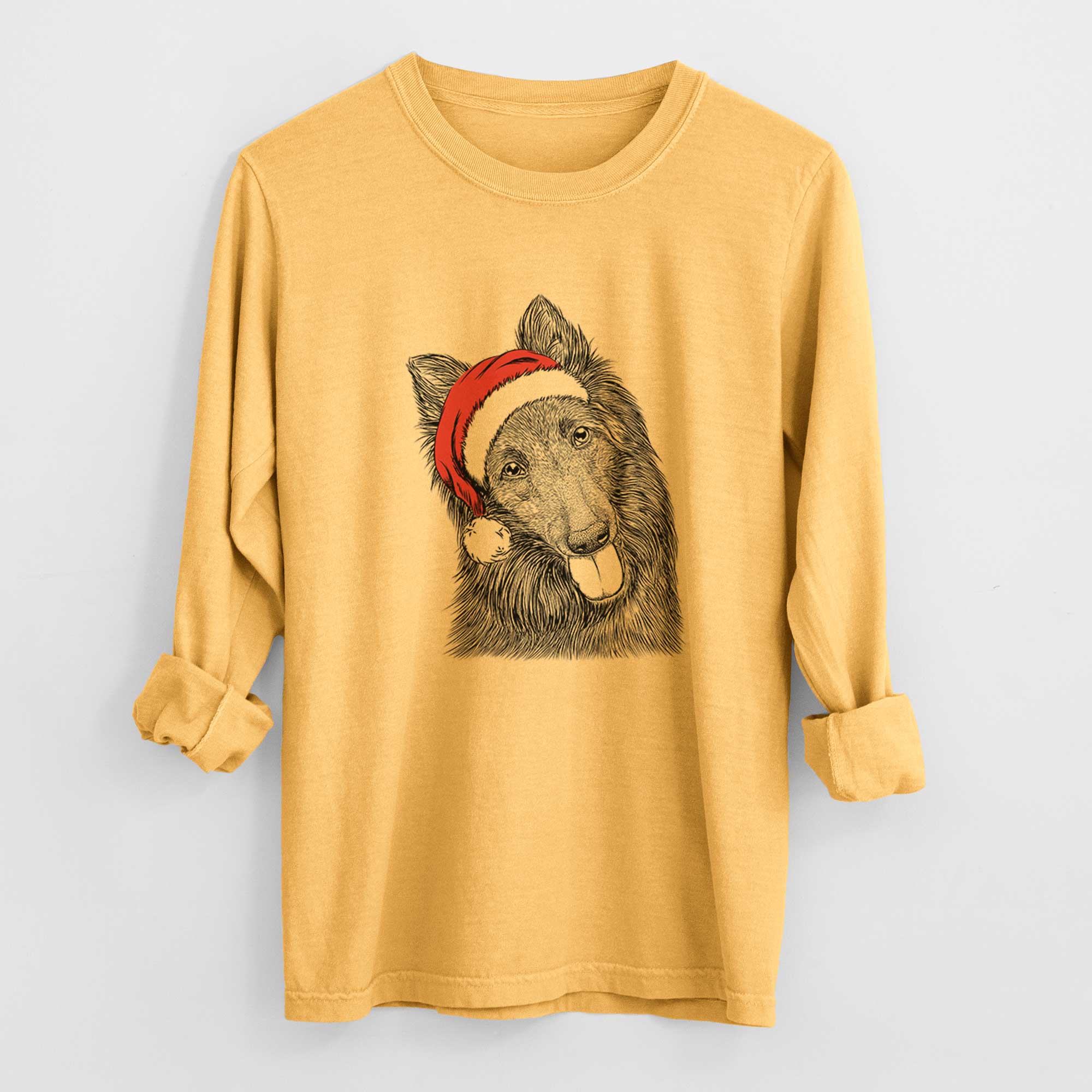 Santa Jaxx the Belgian Tervuren - Heavyweight 100% Cotton Long Sleeve