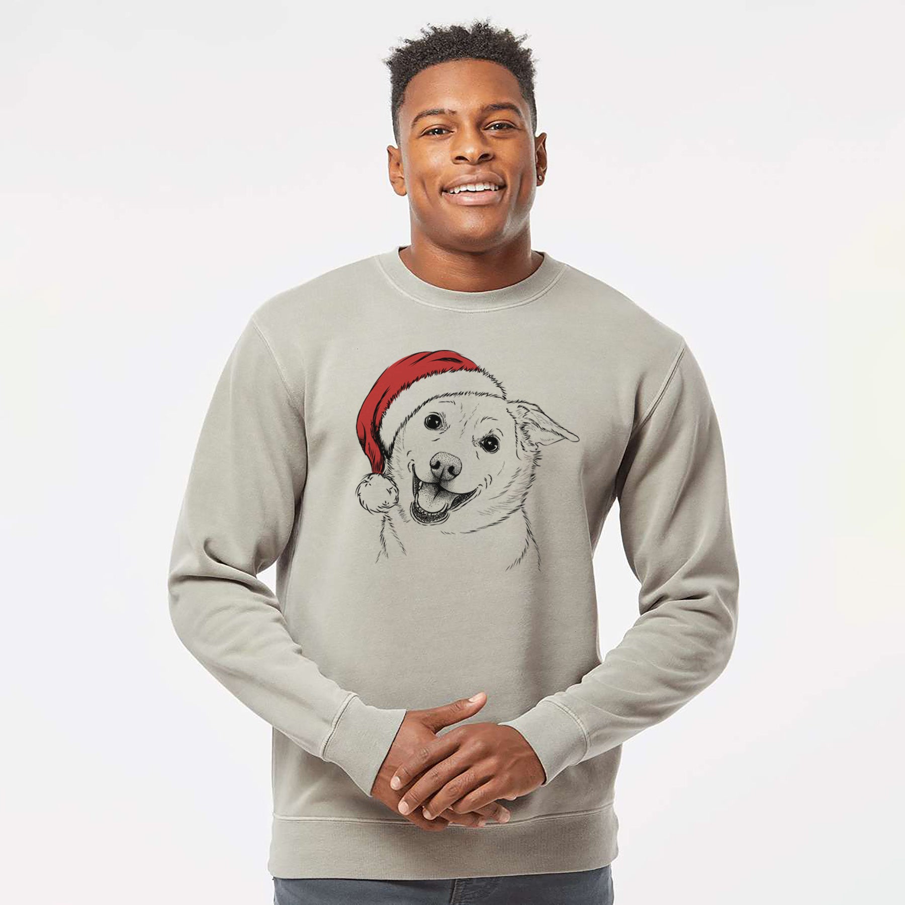 Santa Jazz the Lab Mix - Unisex Pigment Dyed Crew Sweatshirt