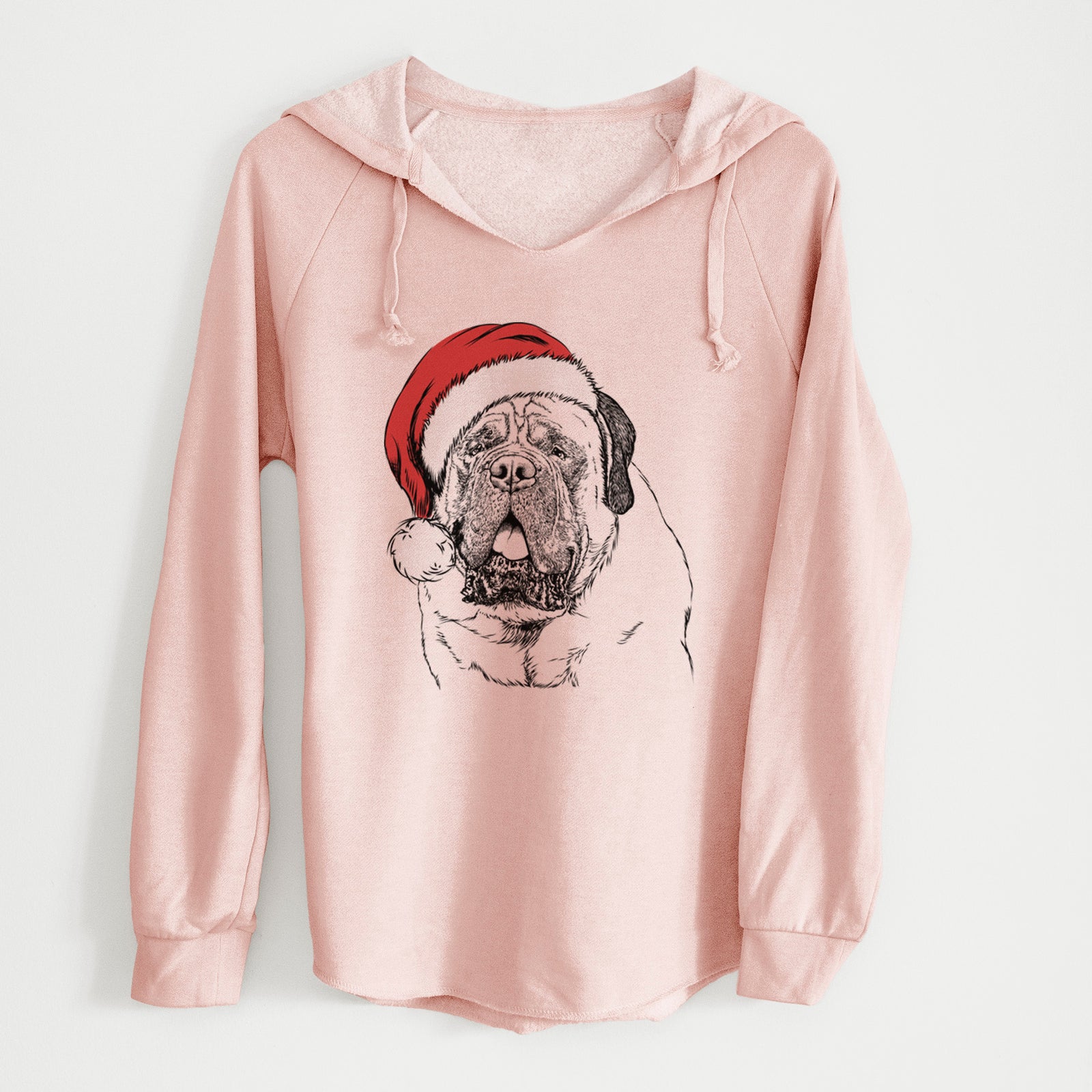 Santa Jed the English Mastiff - Cali Wave Hooded Sweatshirt