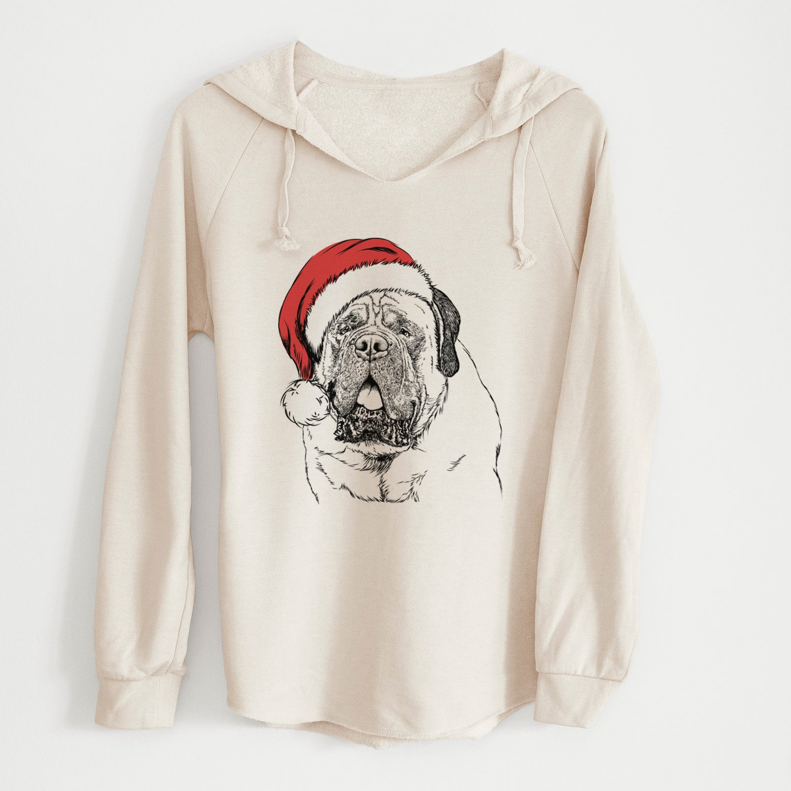Santa Jed the English Mastiff - Cali Wave Hooded Sweatshirt