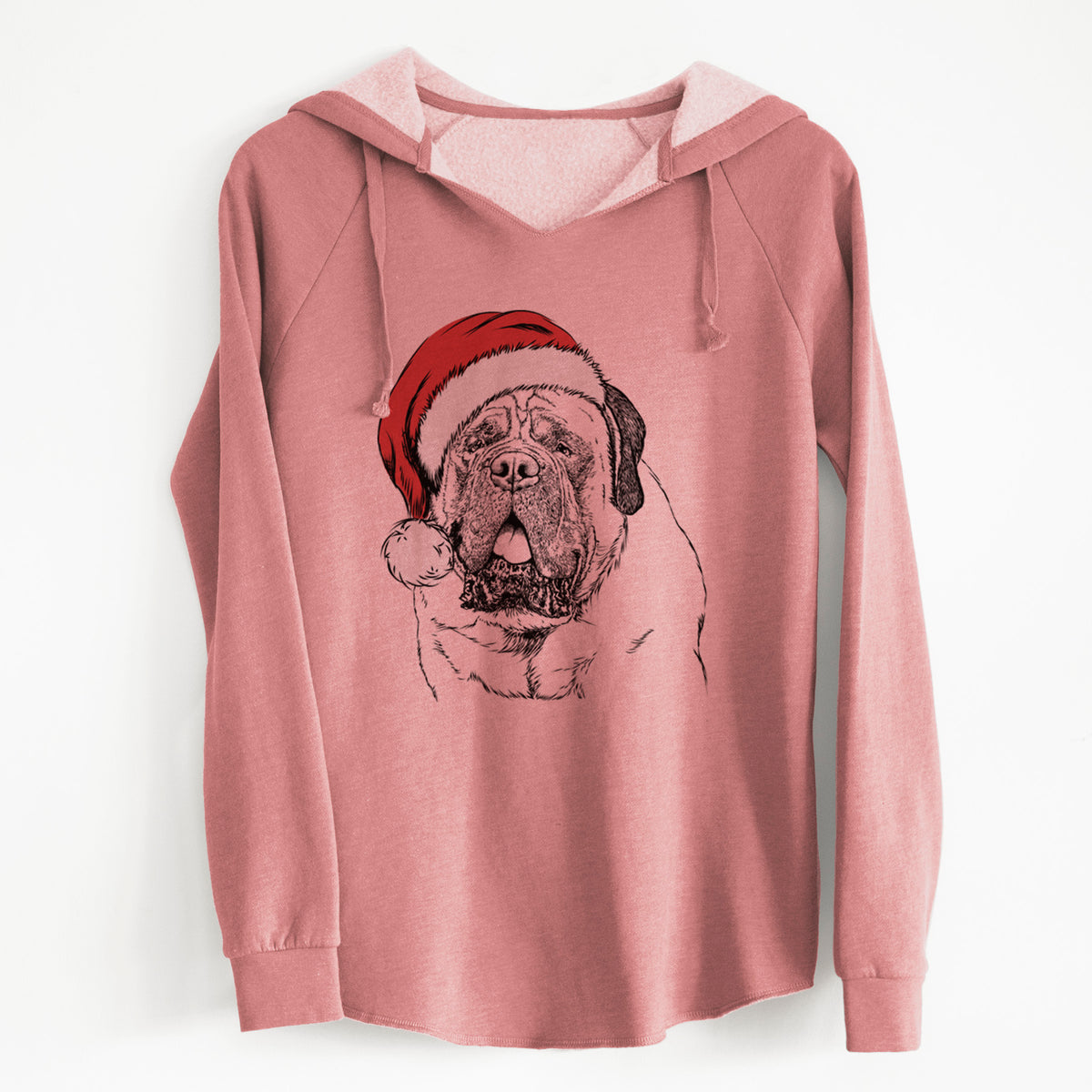 Santa Jed the English Mastiff - Cali Wave Hooded Sweatshirt