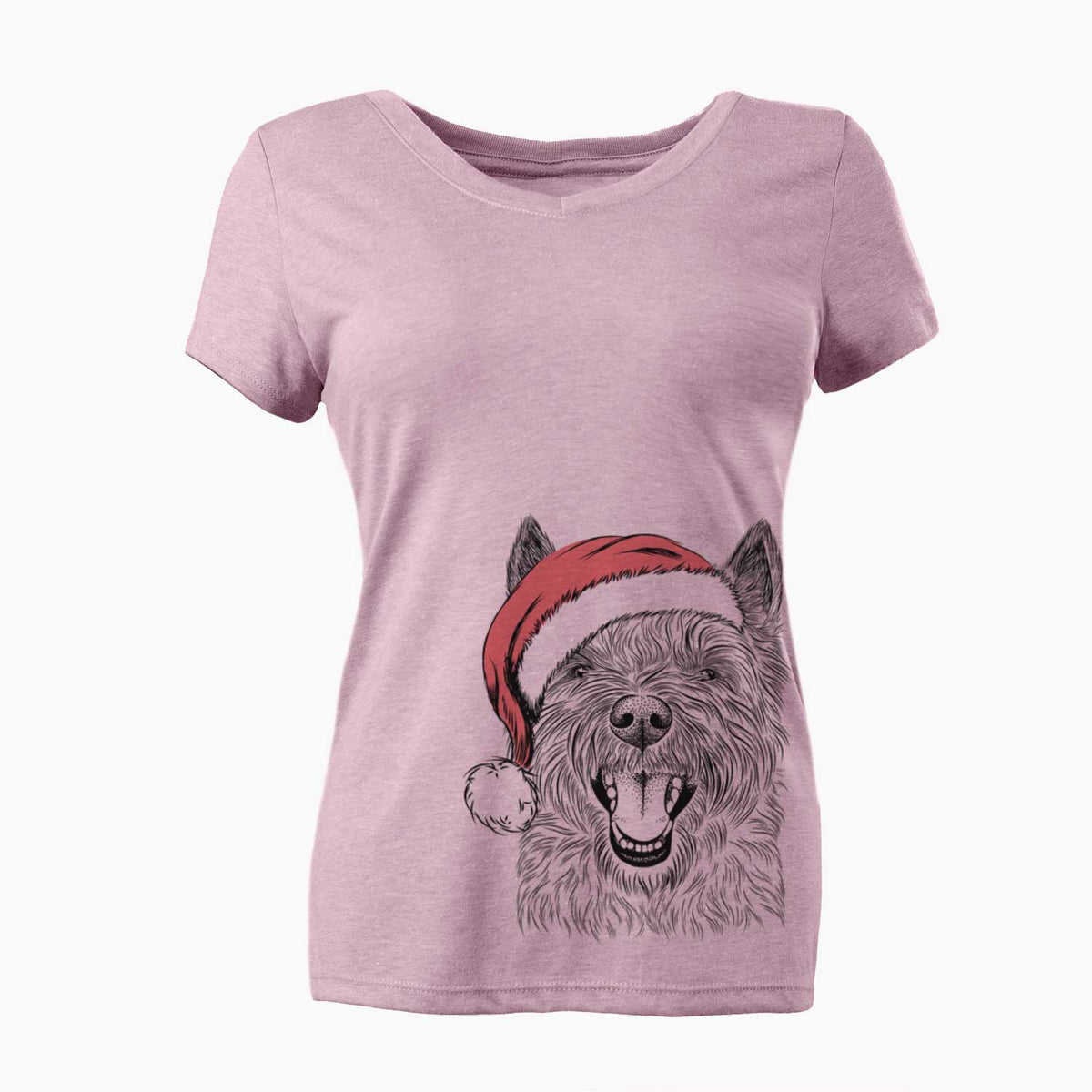 Santa Jeff the Cairn Terrier - Women's V-neck Shirt