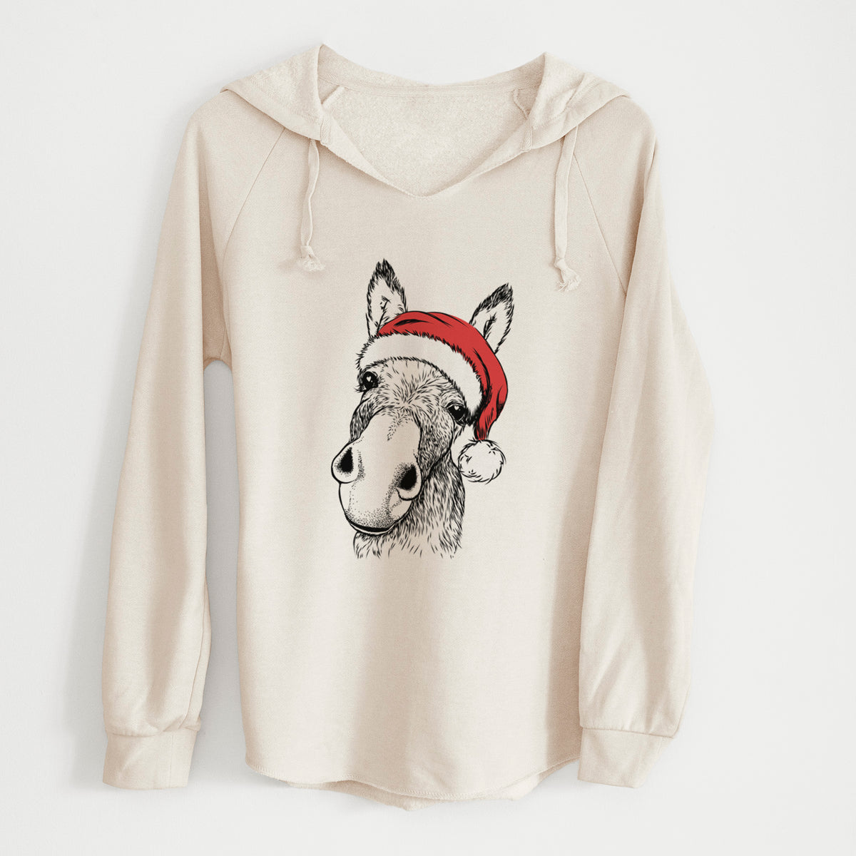 Santa Jenny the Donkey - Cali Wave Hooded Sweatshirt