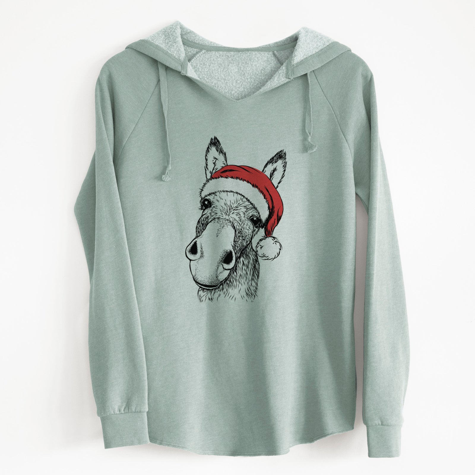 Santa Jenny the Donkey - Cali Wave Hooded Sweatshirt