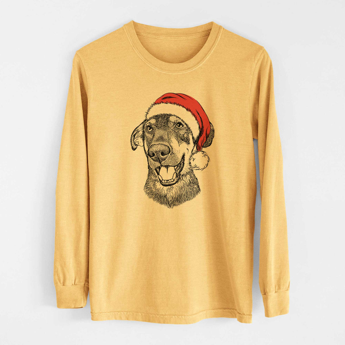 Santa Jet the Mixed Breed - Heavyweight 100% Cotton Long Sleeve