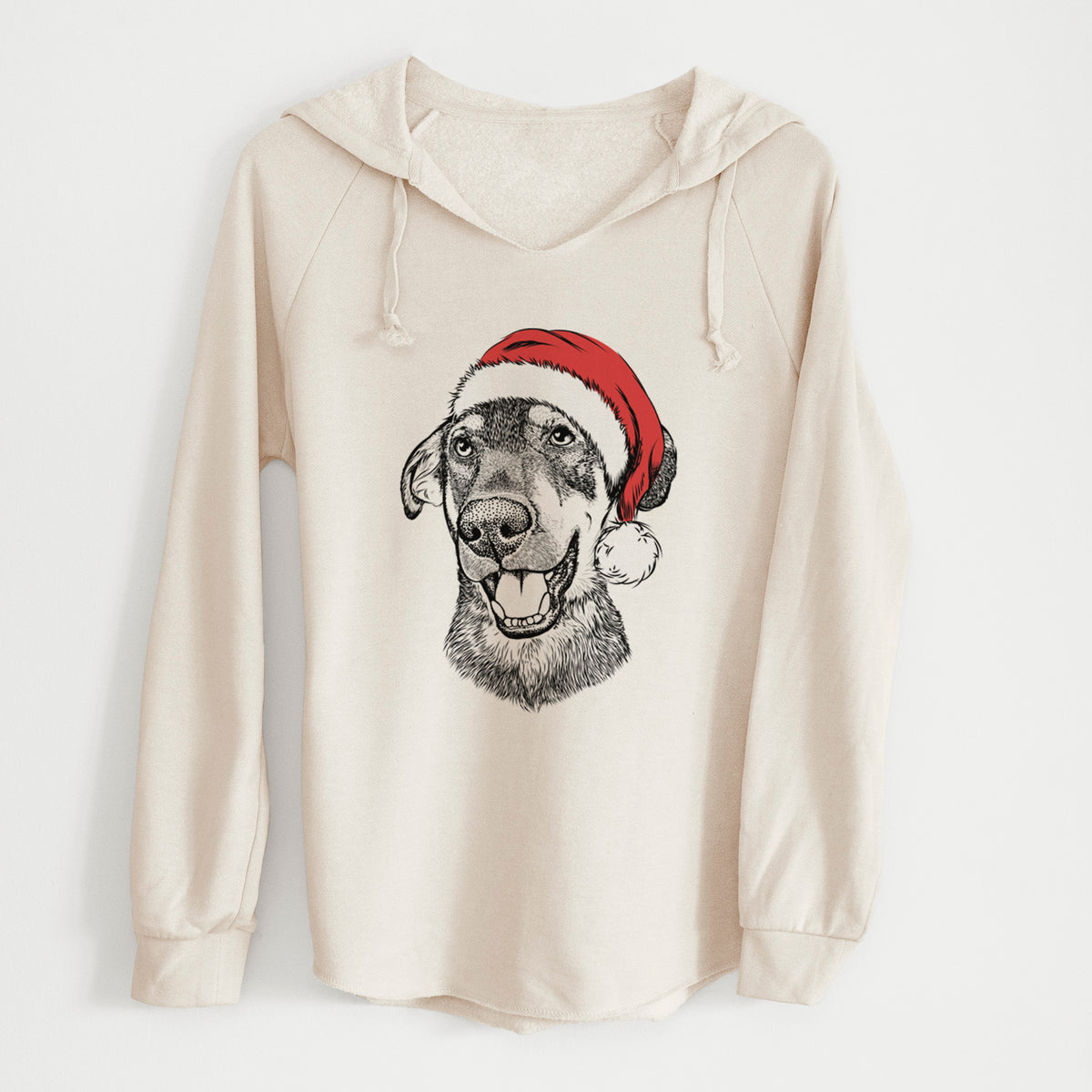 Santa Jet the Mixed Breed - Cali Wave Hooded Sweatshirt