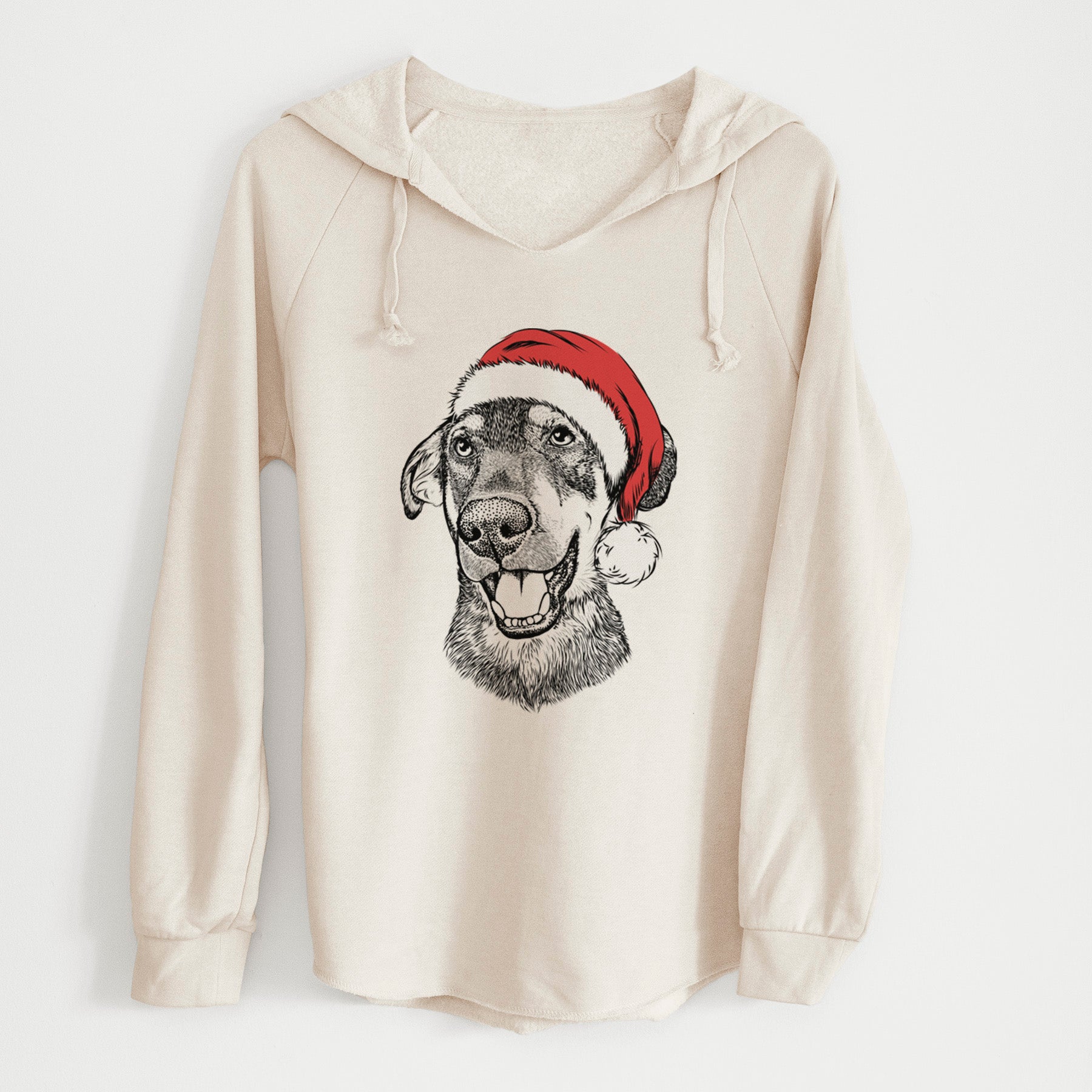 Santa Jet the Mixed Breed - Cali Wave Hooded Sweatshirt