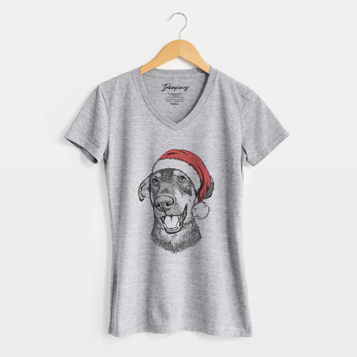 Santa Jet the Mixed Breed - Women's V-neck Shirt
