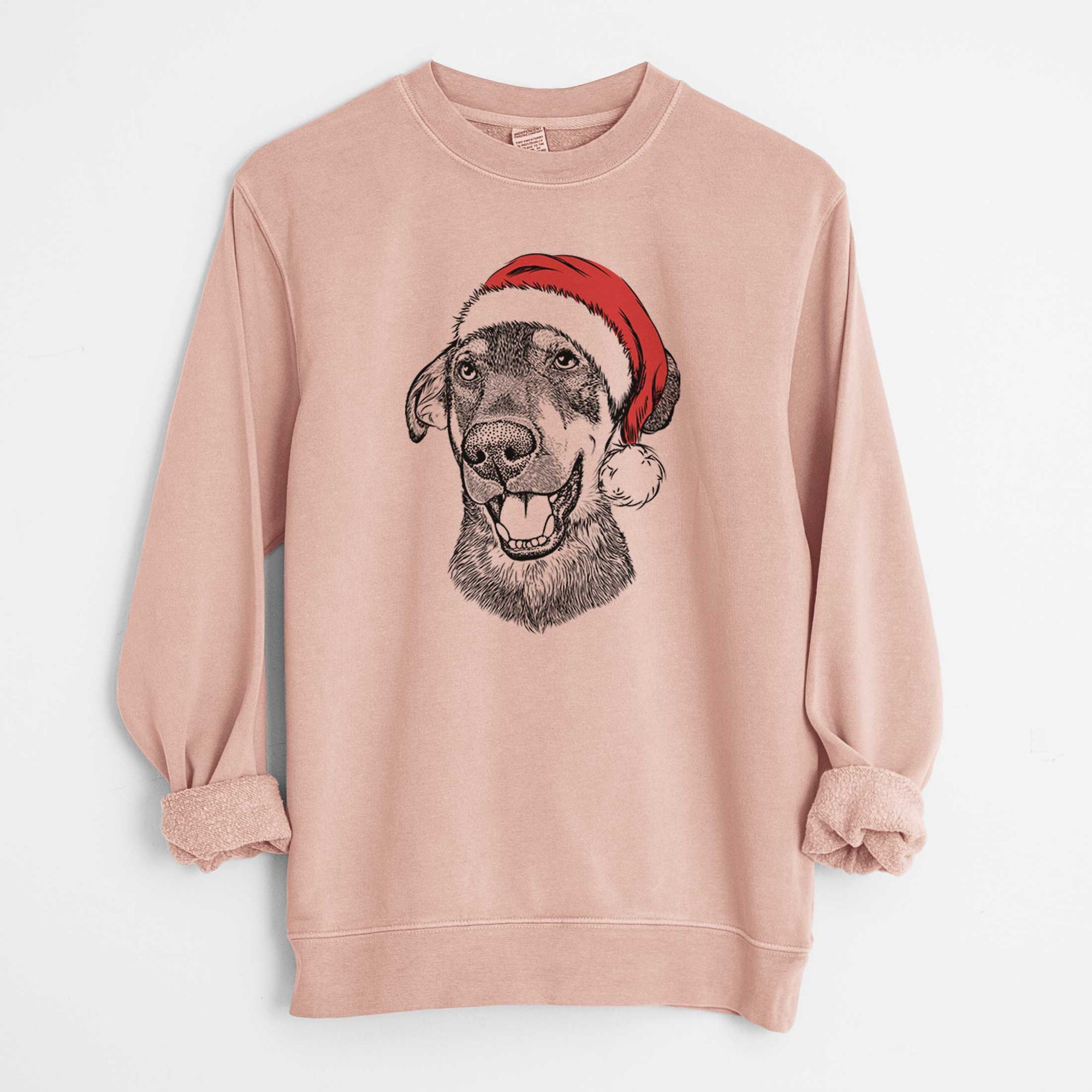 Santa Jet the Mixed Breed - Unisex Pigment Dyed Crew Sweatshirt