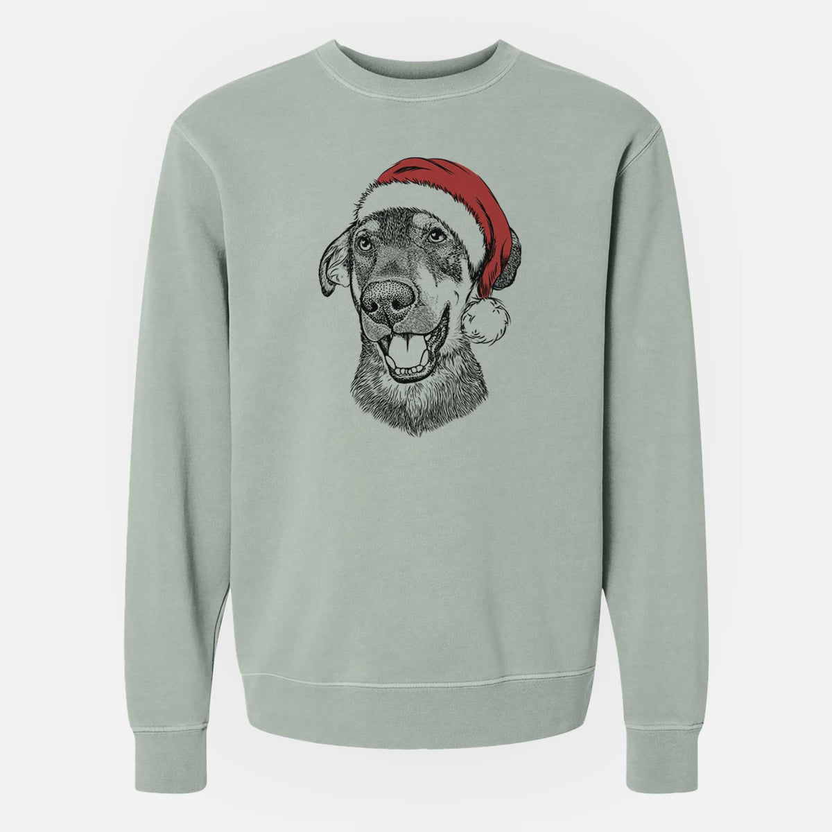 Santa Jet the Mixed Breed - Unisex Pigment Dyed Crew Sweatshirt