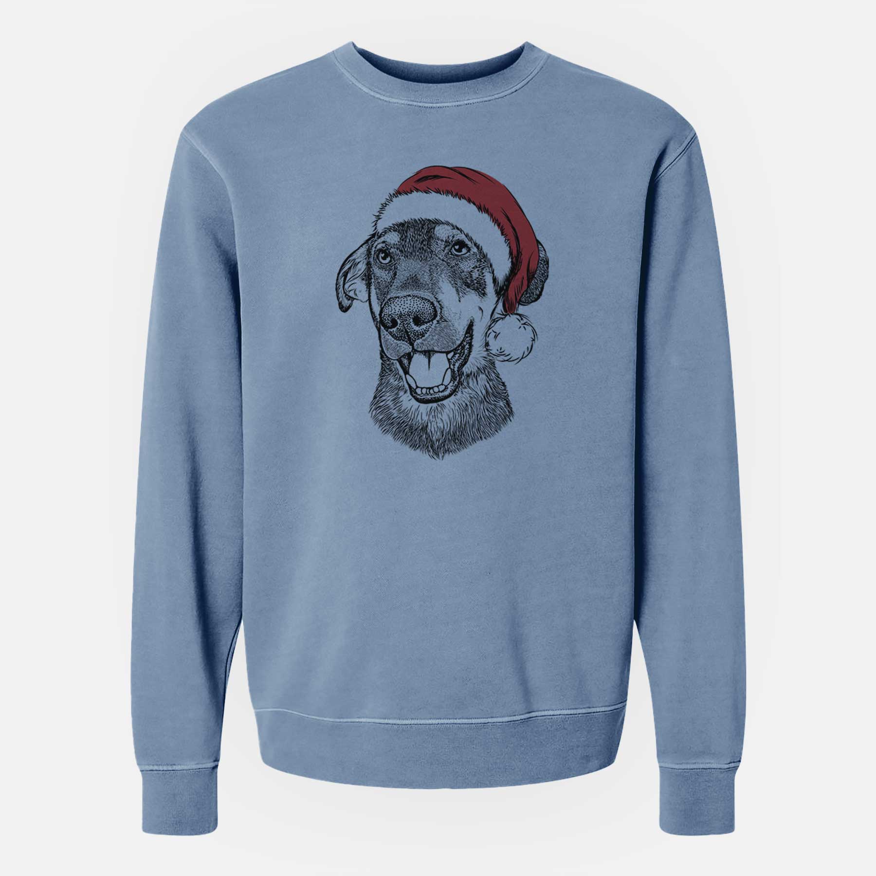 Santa Jet the Mixed Breed - Unisex Pigment Dyed Crew Sweatshirt