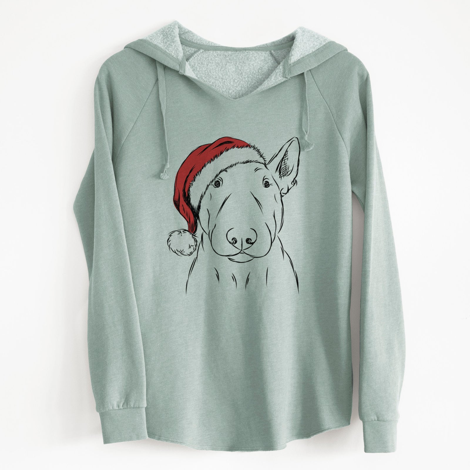 Santa Jett the Bull Terrier - Cali Wave Hooded Sweatshirt