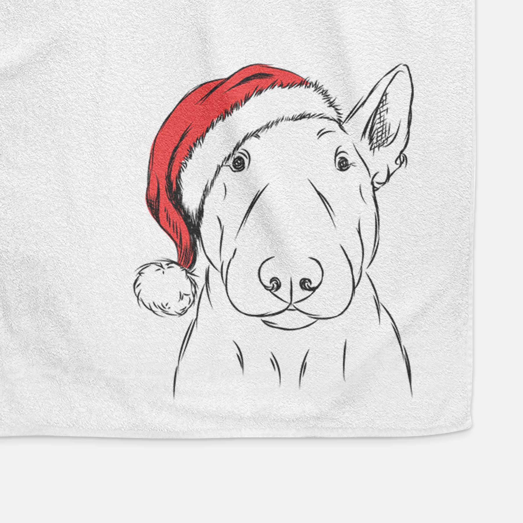 Jett the Bull Terrier Decorative Hand Towel