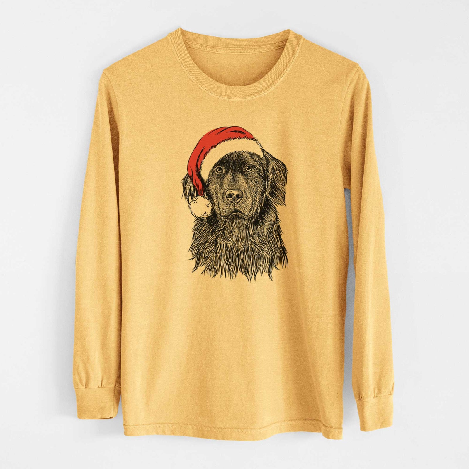 Santa Jinx the Newfoundland - Heavyweight 100% Cotton Long Sleeve
