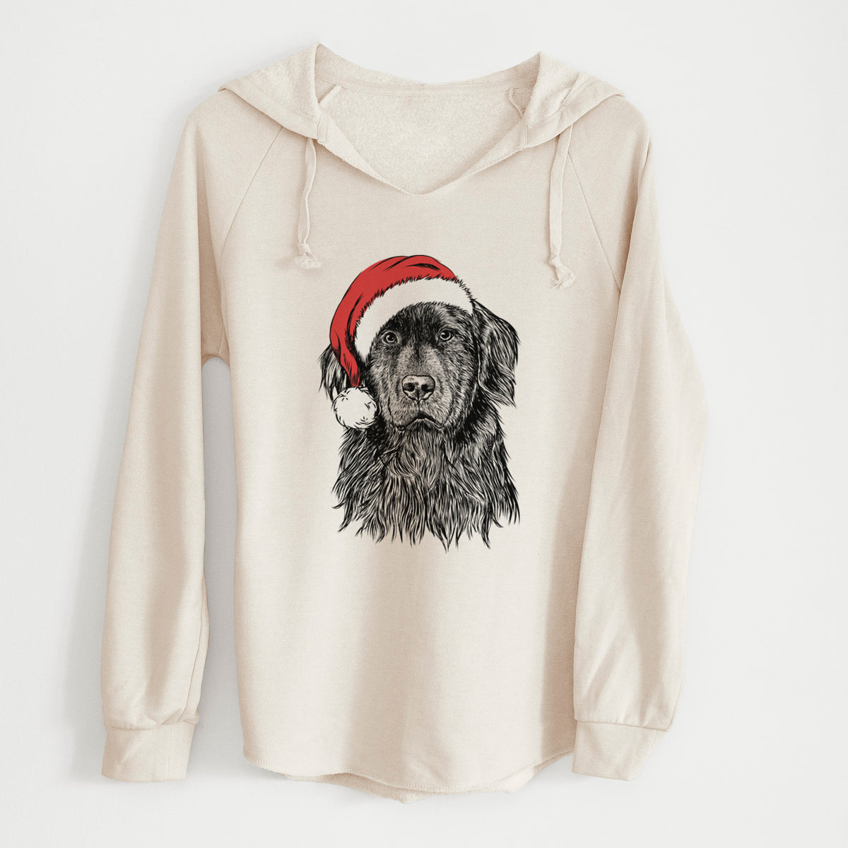 Santa Jinx the Newfoundland - Cali Wave Hooded Sweatshirt