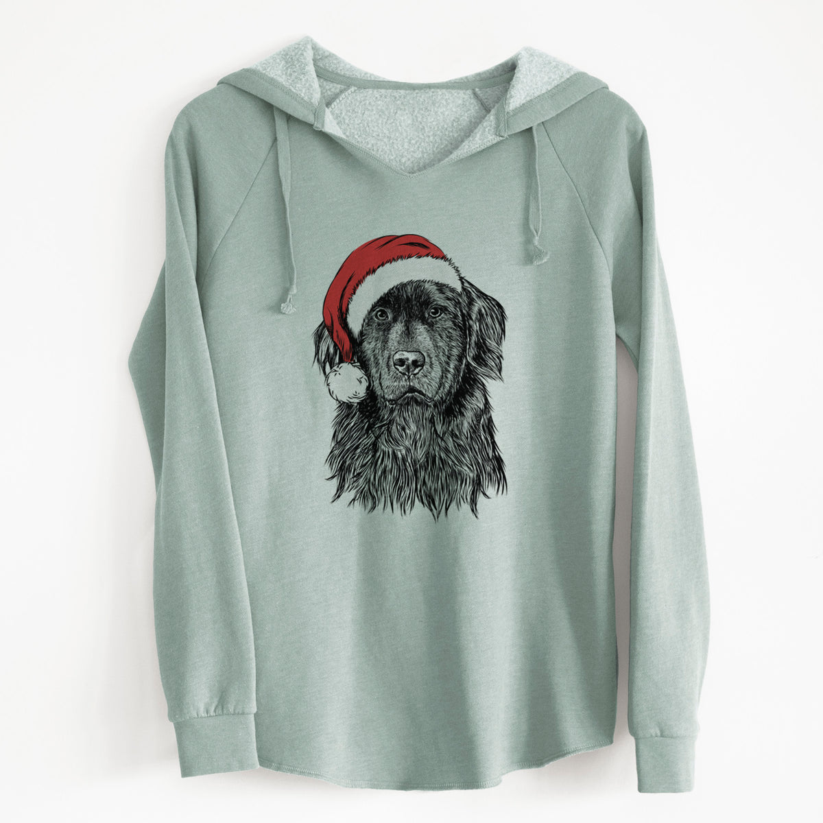 Santa Jinx the Newfoundland - Cali Wave Hooded Sweatshirt